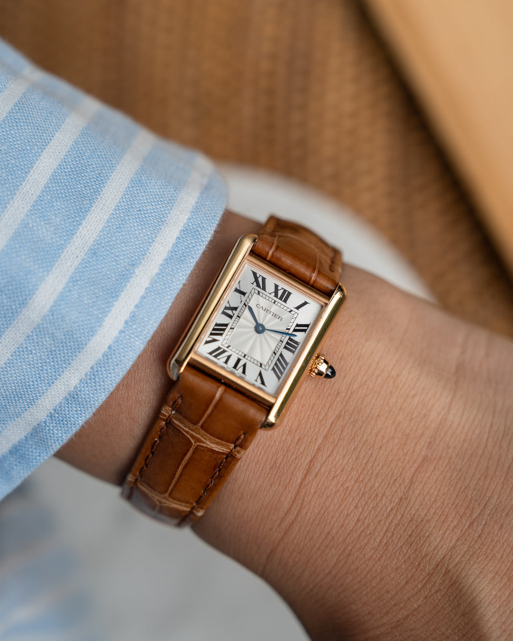 Cartier Tank Louis WGTA0010 in rose gold, full set