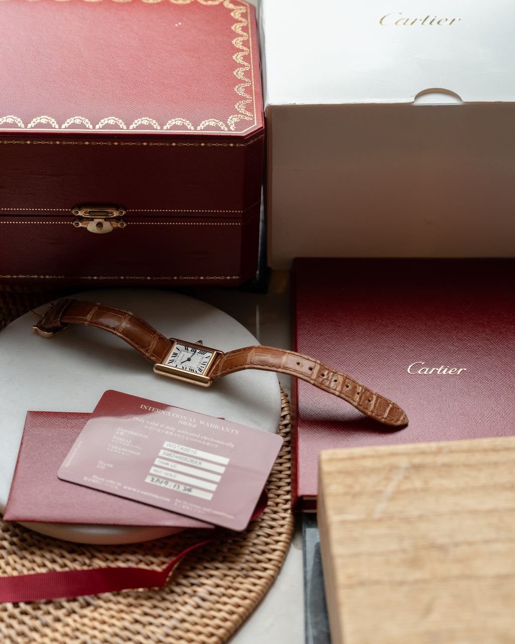 Cartier Tank Louis WGTA0010 in rose gold, full set