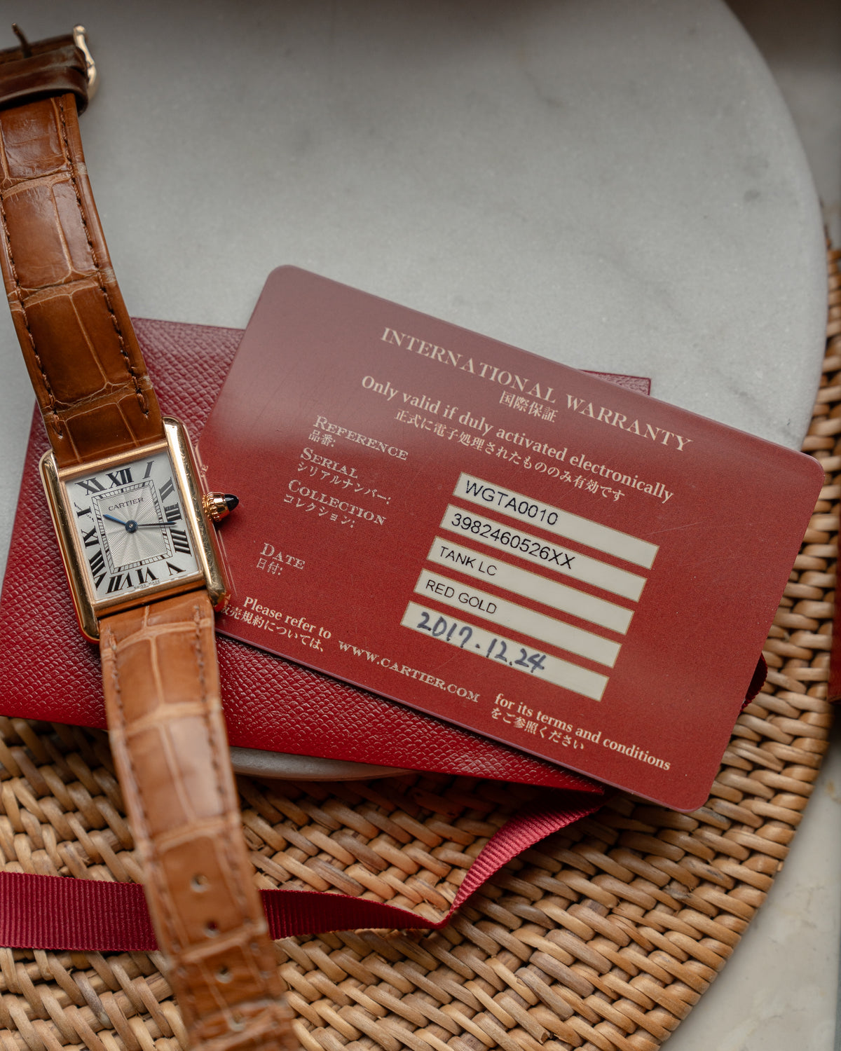 Cartier Tank Louis WGTA0010 in rose gold, full set
