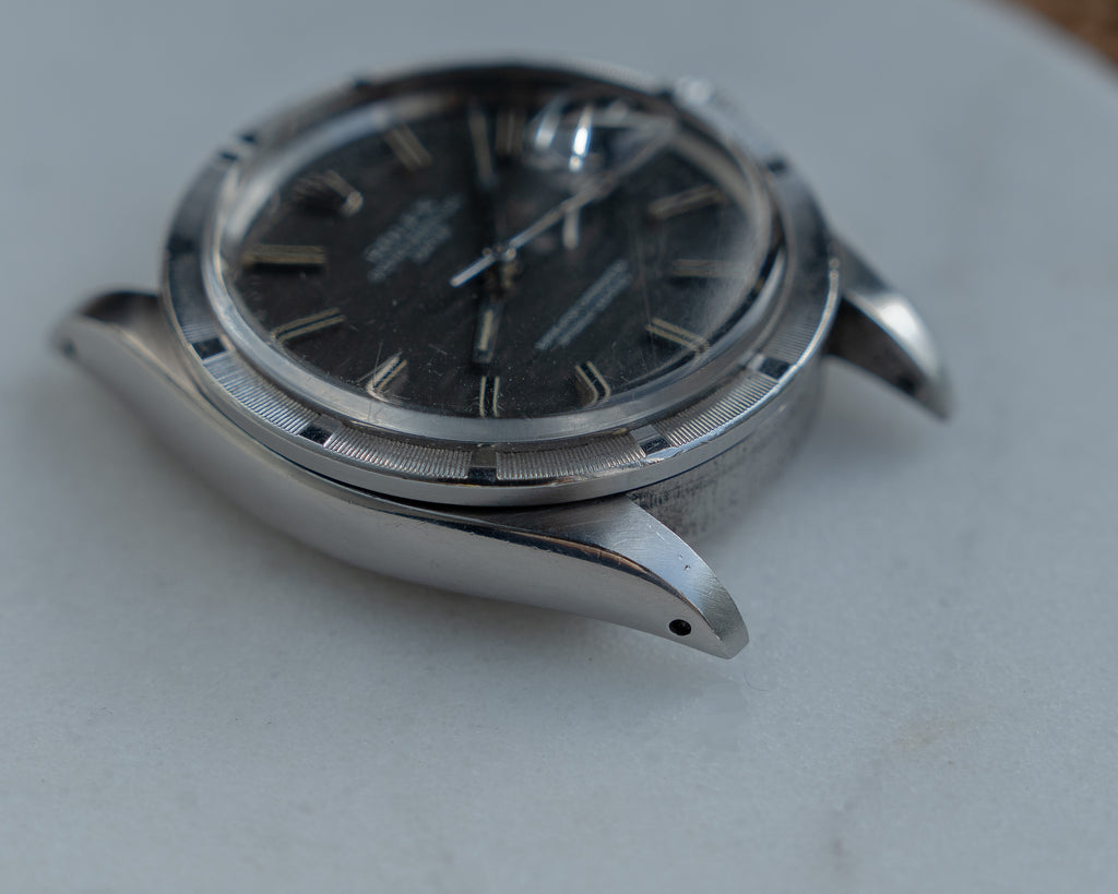 Rolex Oyster Perpetual Date ref 1500, Grey mosaic dial from 1972