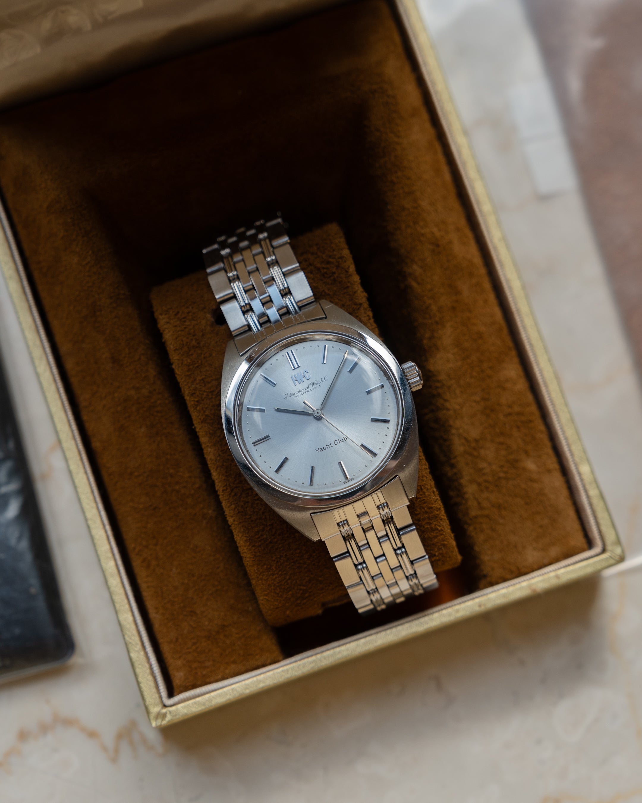 IWC ヨットクラブ ref 2611 スチール製、1978 年販売、新品同様、フルセット
