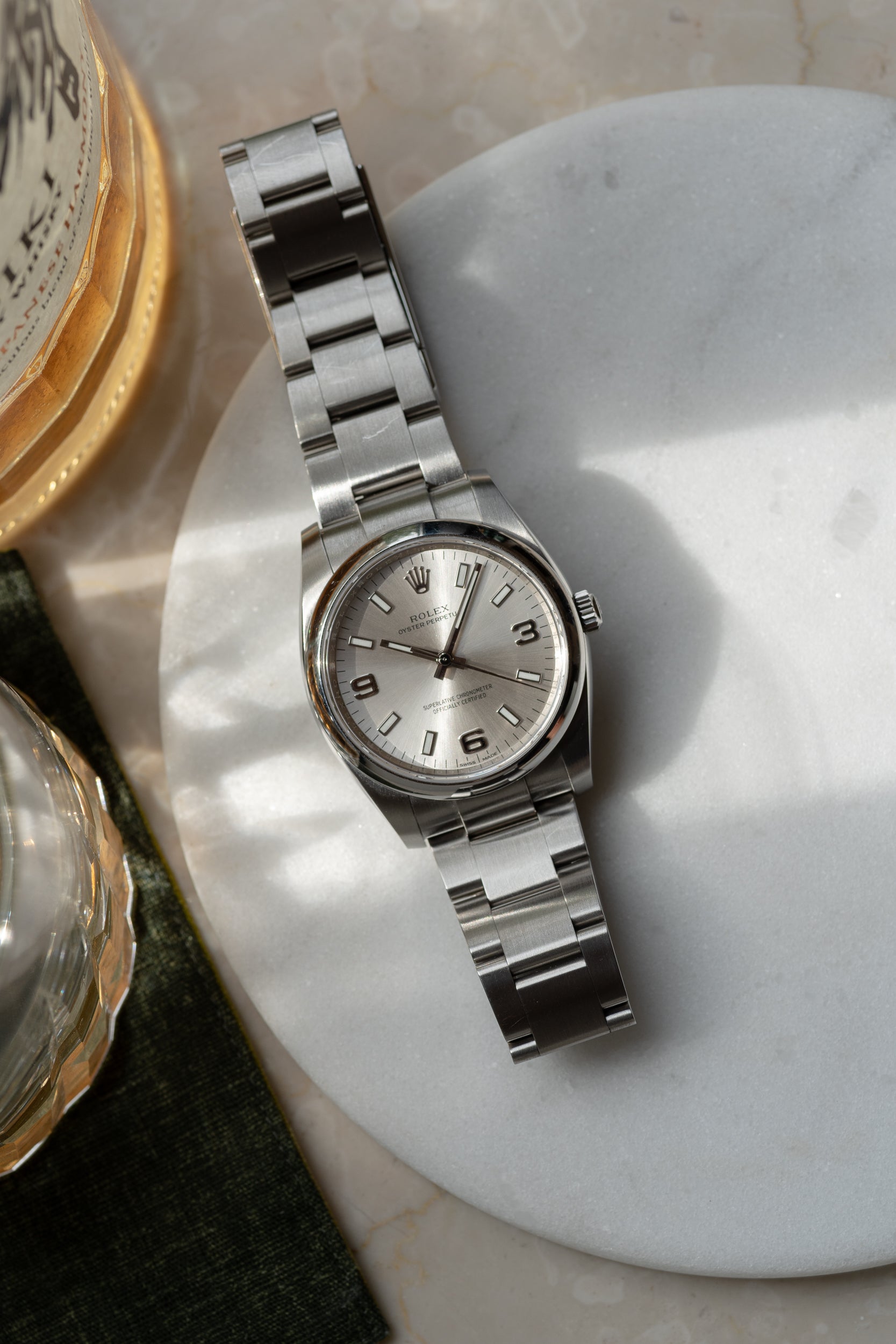 Rolex Oyster Perpetual "Air-King" Silver 369 Dial 114200 full set from 2019