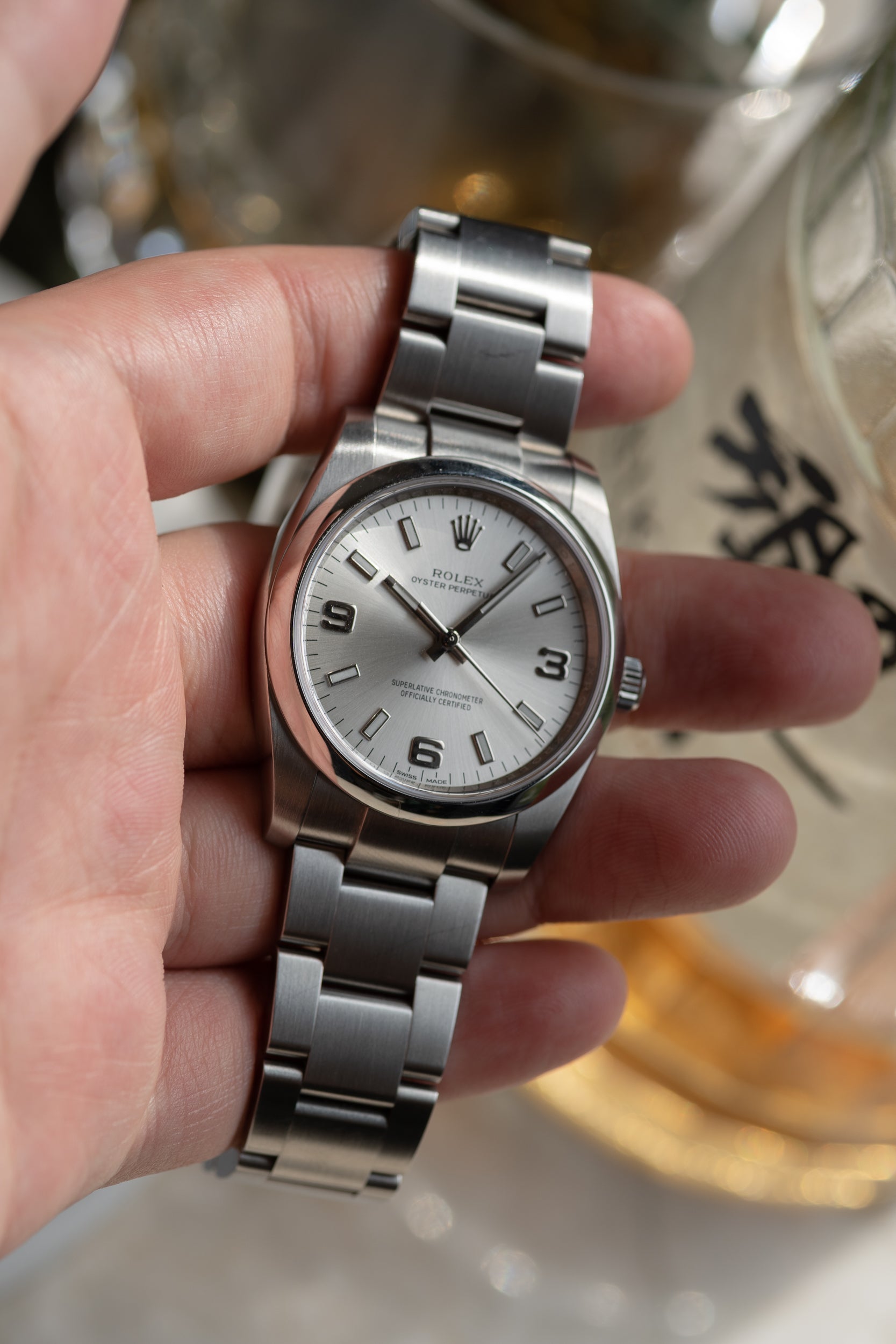Rolex Oyster Perpetual "Air-King" Silver 369 Dial 114200 full set from 2019