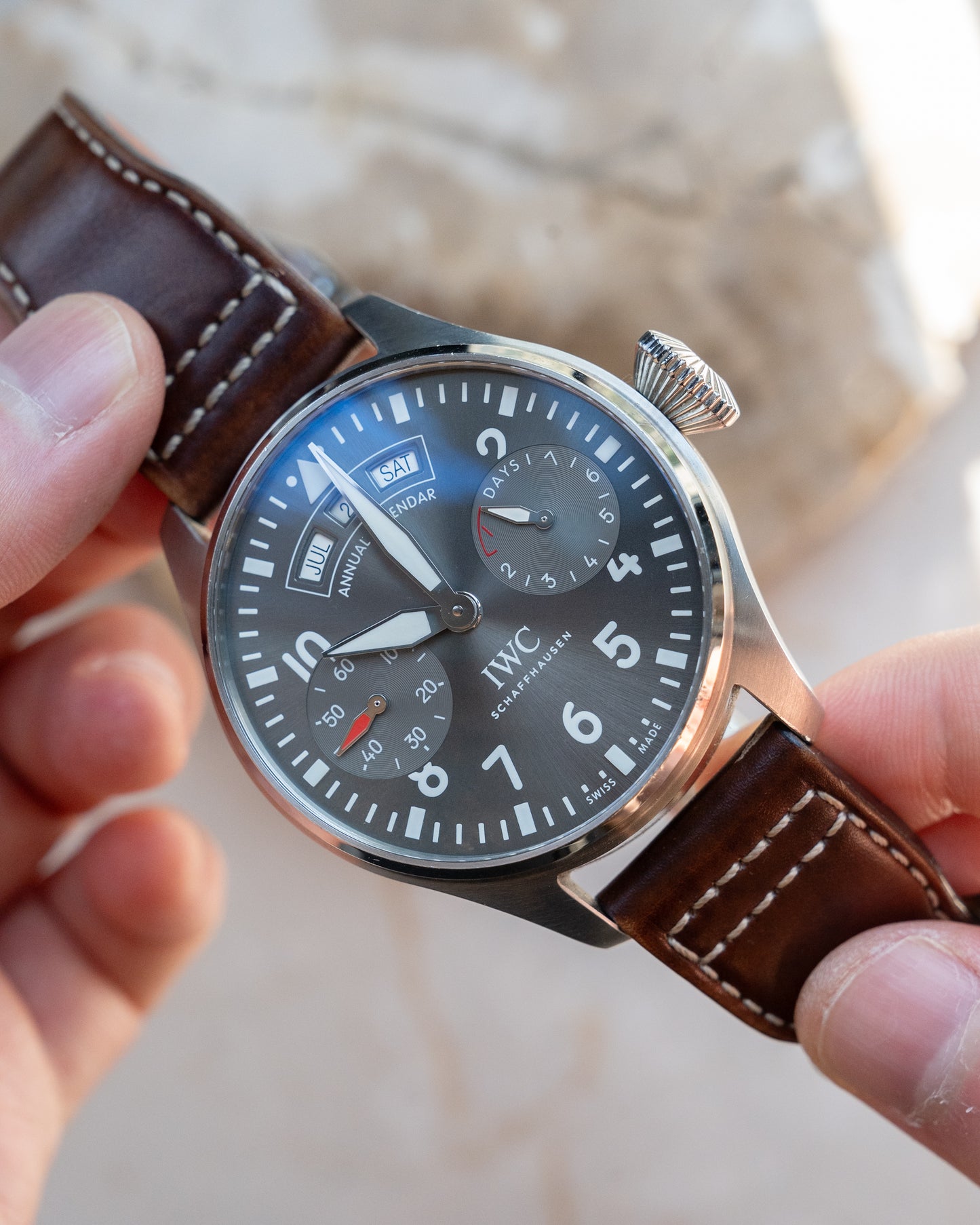 IWC Big Pilot IW 5027-02 in steel, annual calendar