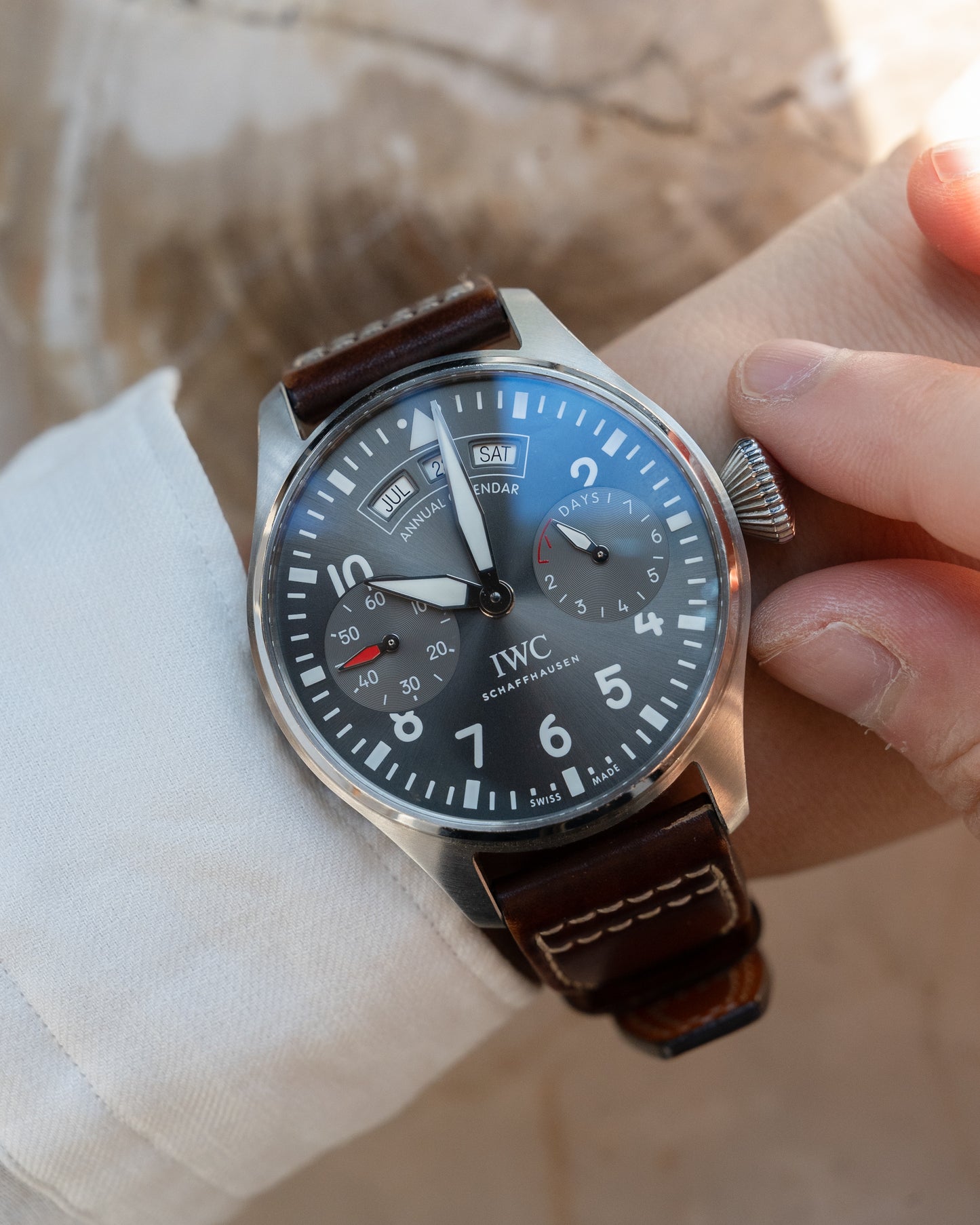 IWC Big Pilot IW 5027-02 in steel, annual calendar