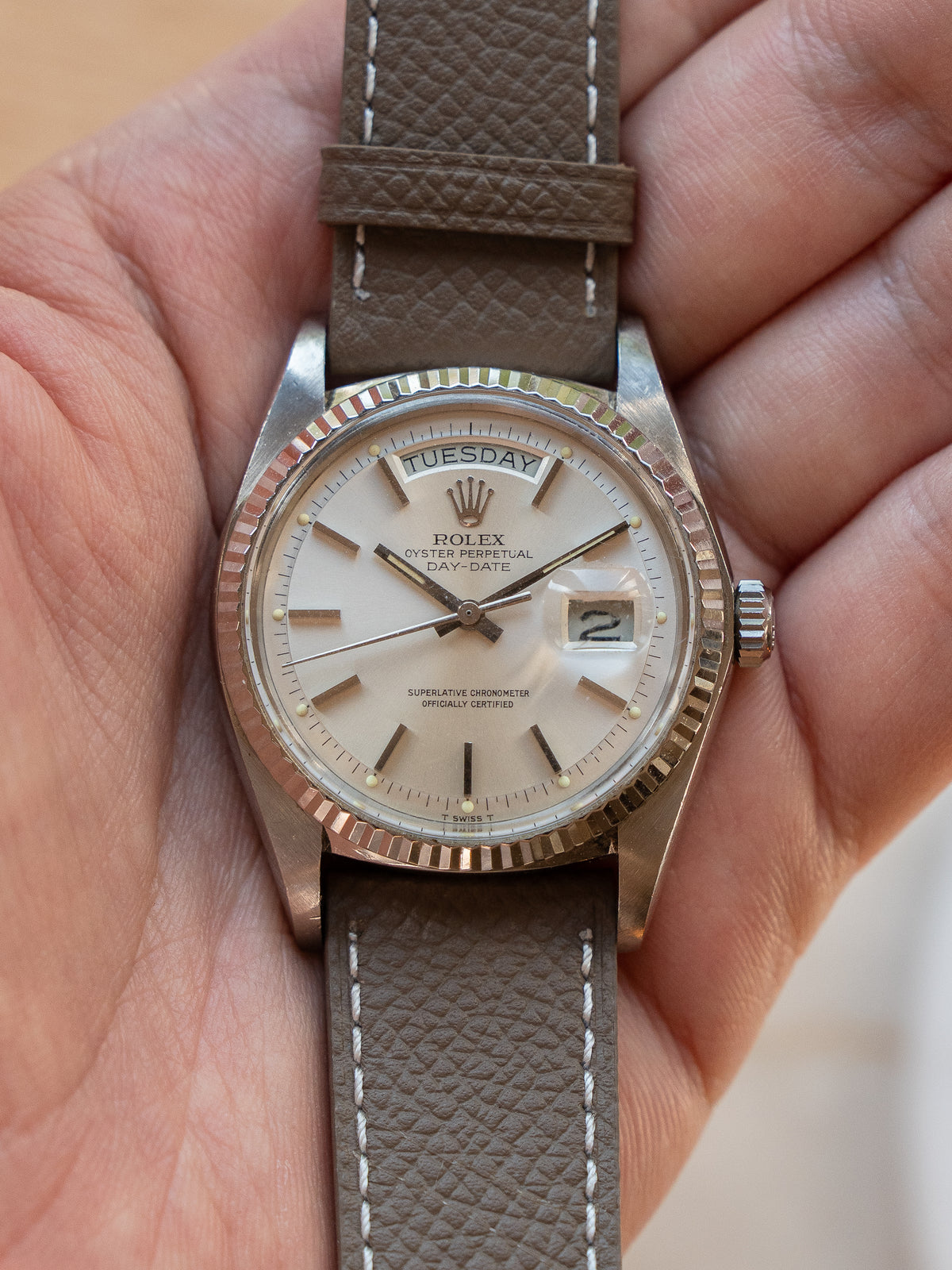 Rolex Day-Date in White Gold ref 1803 Silver Dial from 1978
