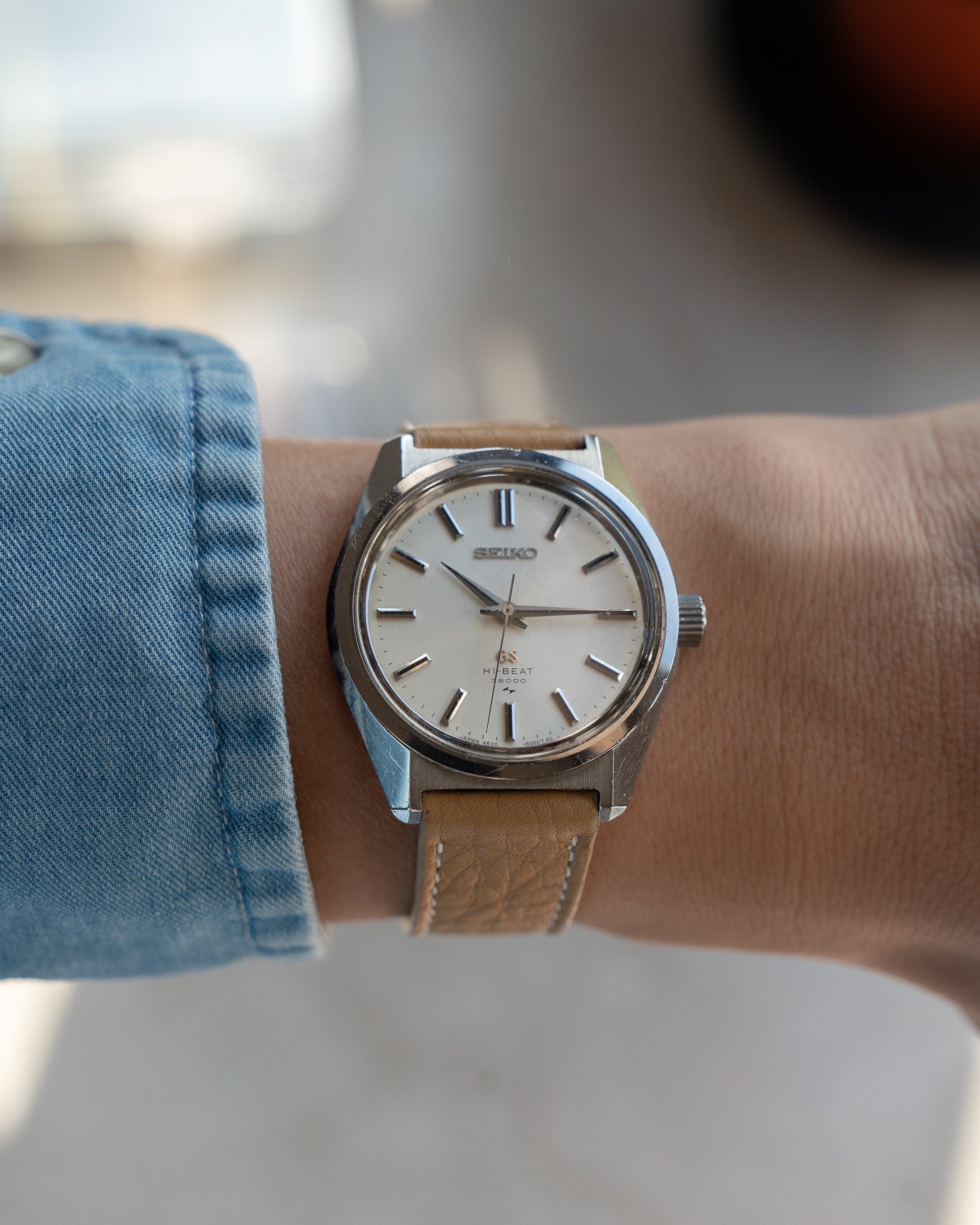 Grand Seiko 4520-8000 hibeat in steel from 1969 January