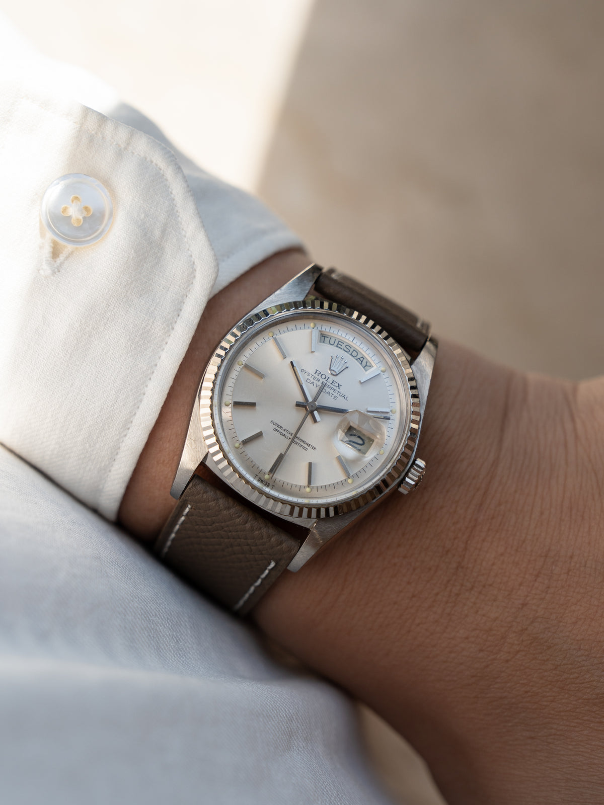 Rolex Day-Date in White Gold ref 1803 Silver Dial from 1978