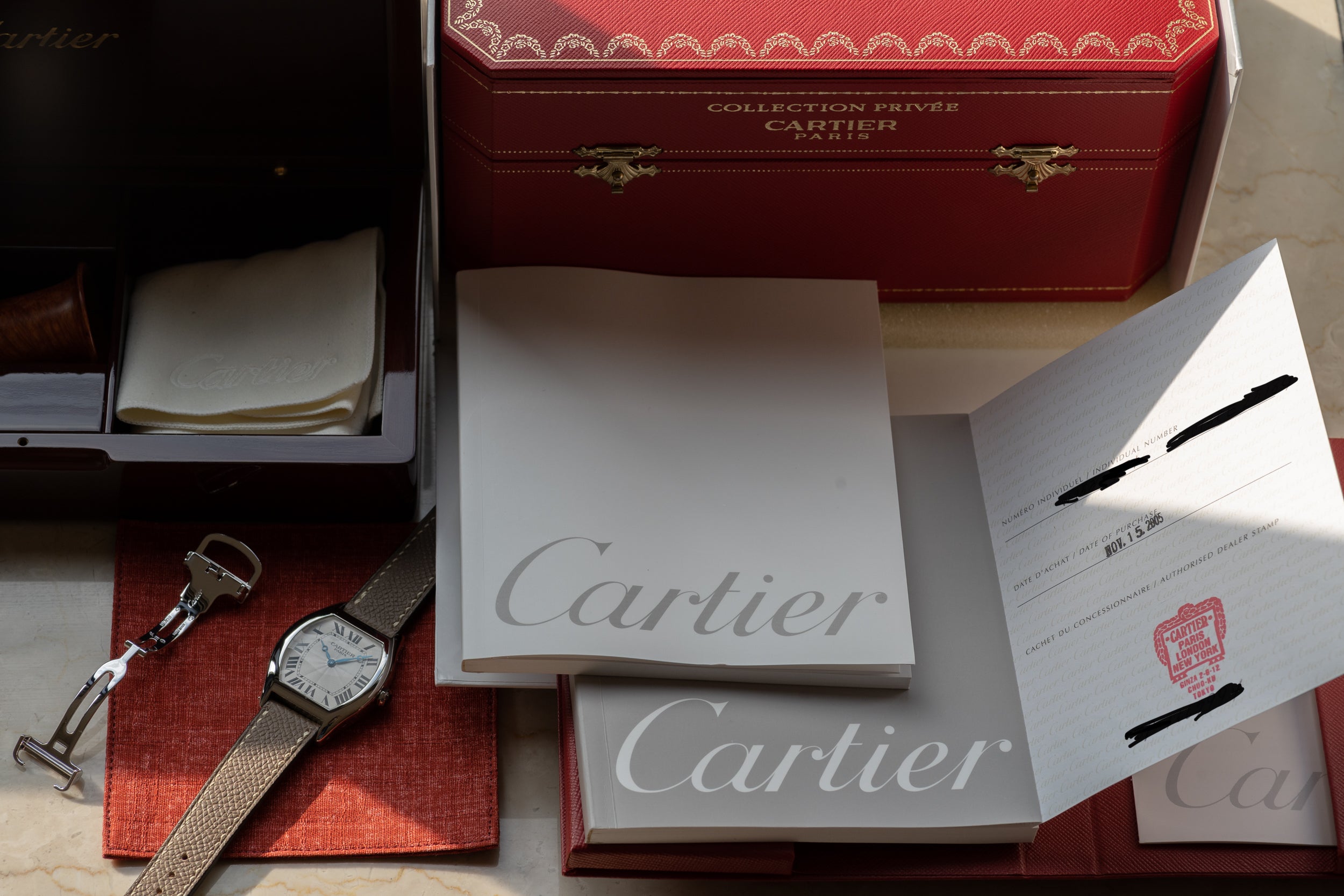 Cartier Tortue Platinum CPCP "Collection Prive", full set