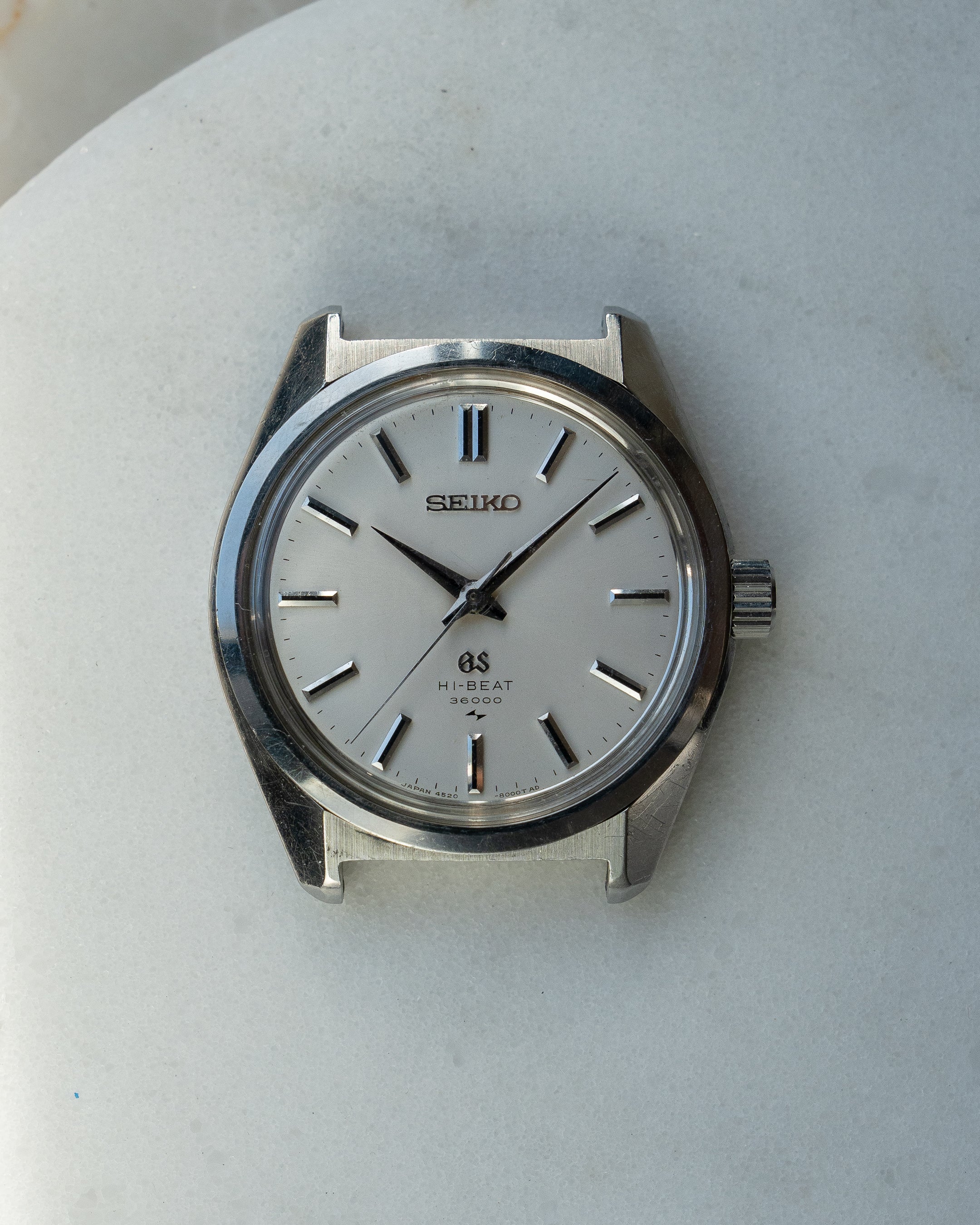 Grand Seiko 4520-8000 hibeat in steel from 1968 June