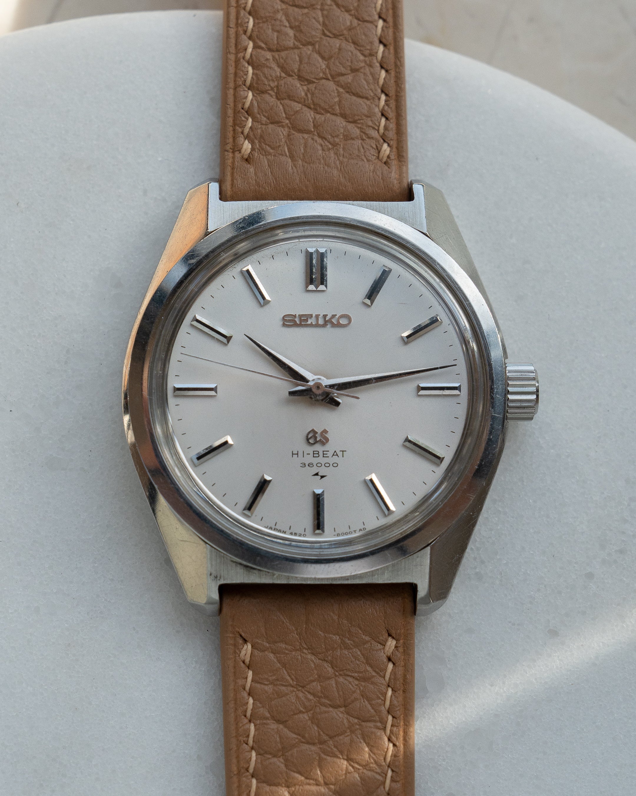 Grand Seiko 4520-8000 hibeat in steel from 1968 June