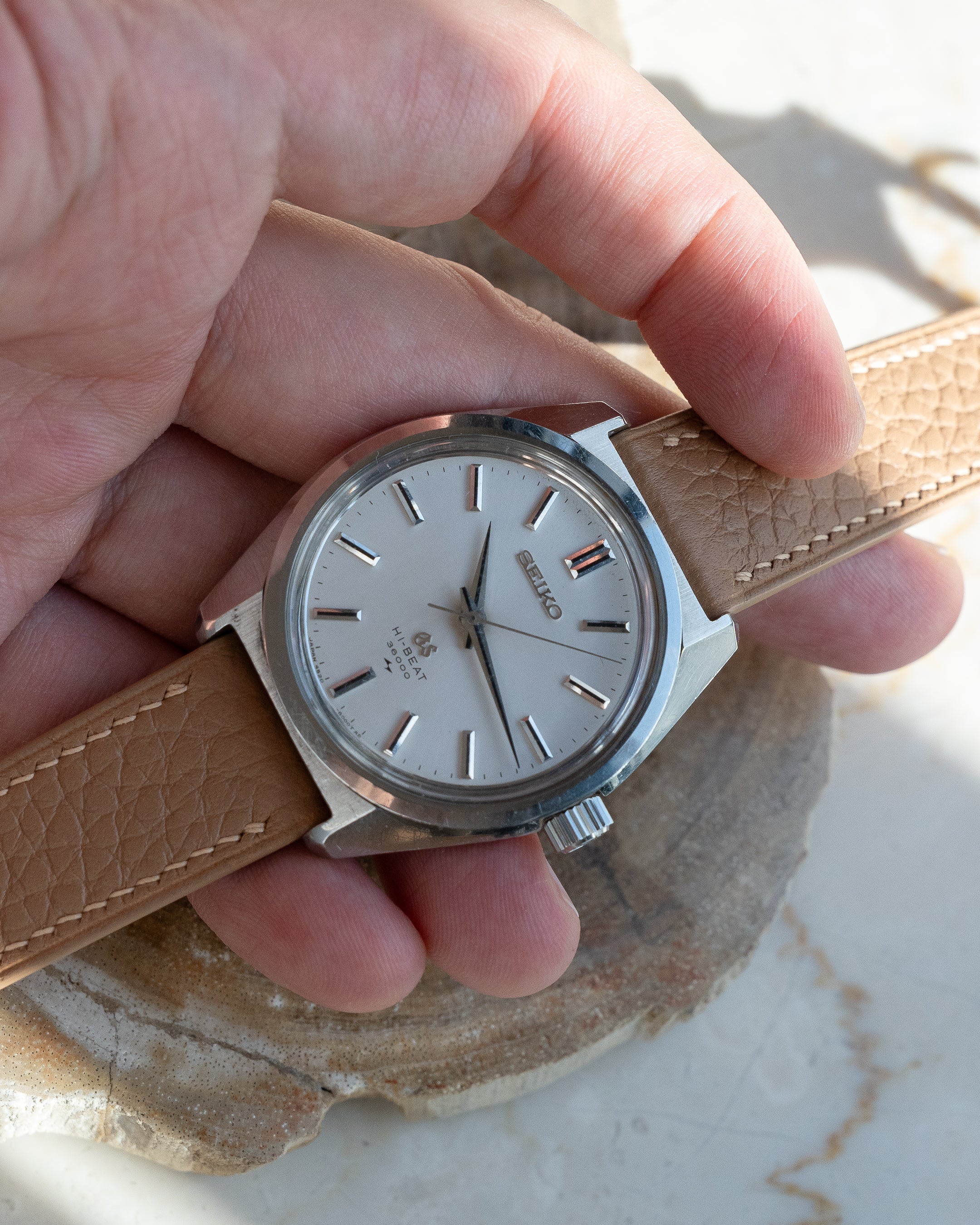 Grand Seiko 4520-8000 hibeat in steel from 1968 June