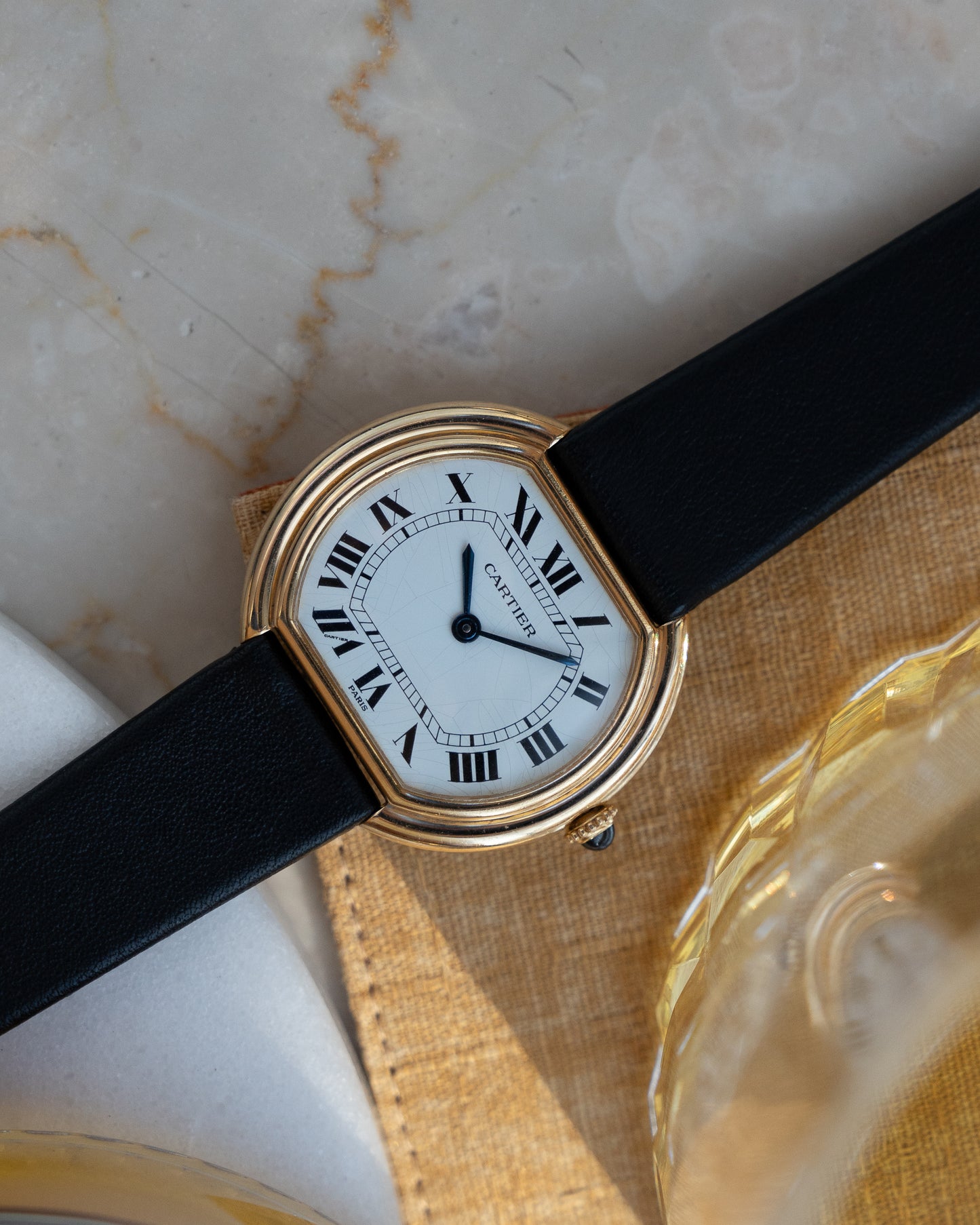 Cartier Ellipse 18k Yellow Gold, Paris Dial, LM size, 1970's