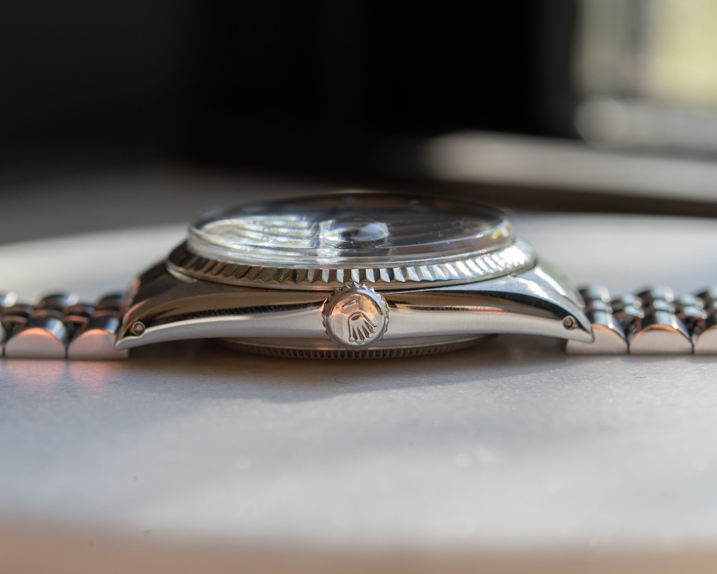 Rolex Datejust Silver Linen dial ref 1601 from 1970's