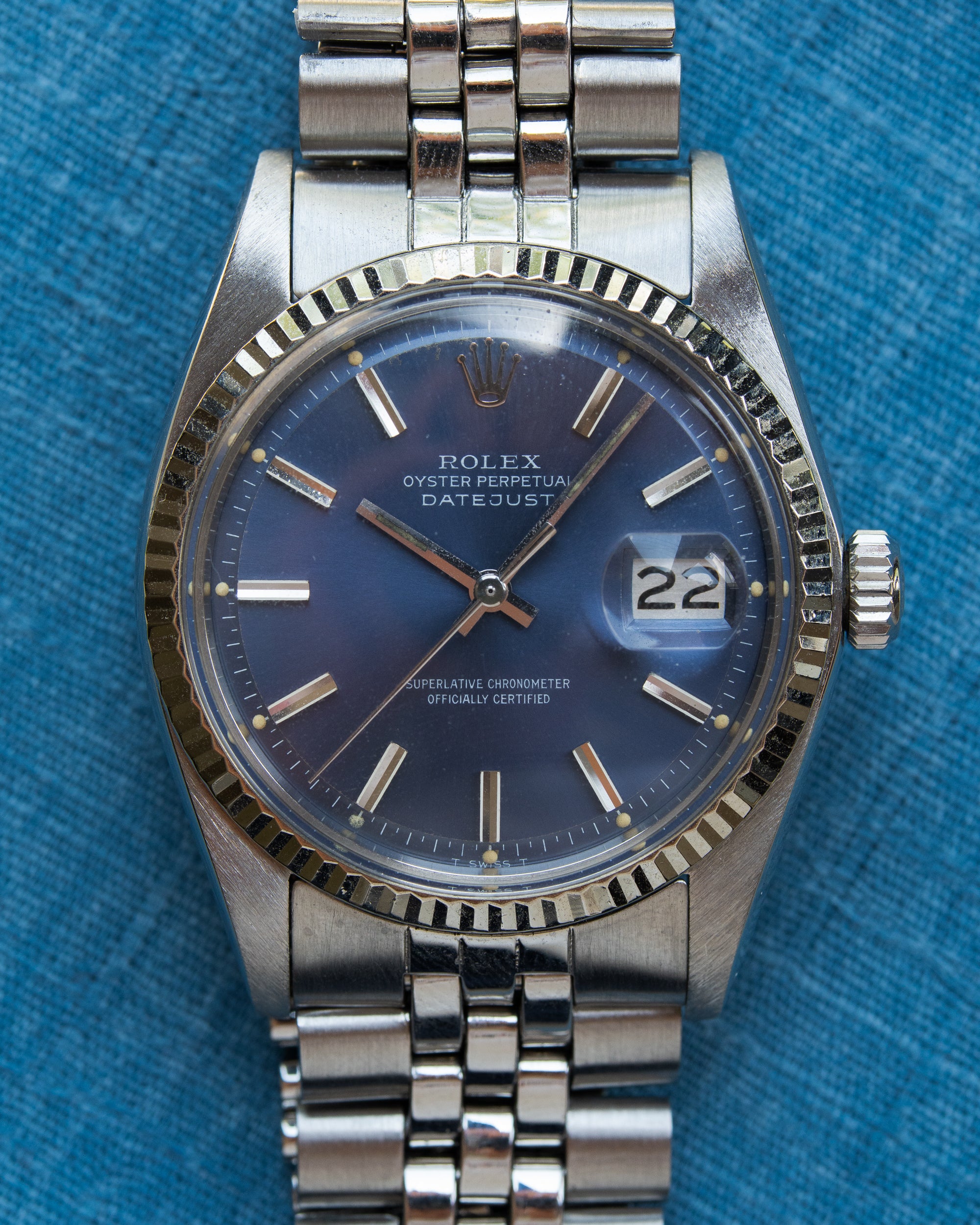 Rolex Datejust Blue Dial ref 1601 from 1973