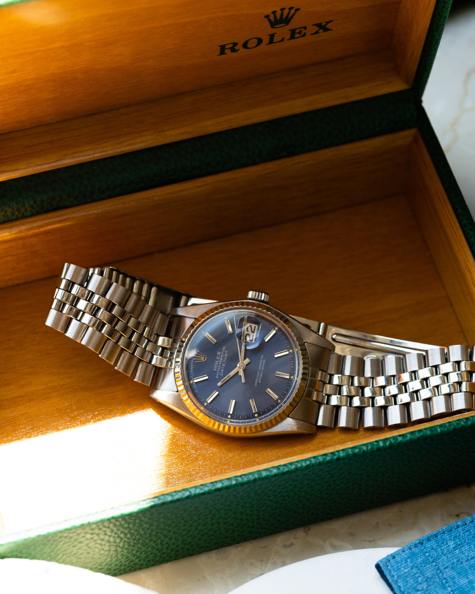 Rolex Datejust Blue Dial ref 1601 from 1973