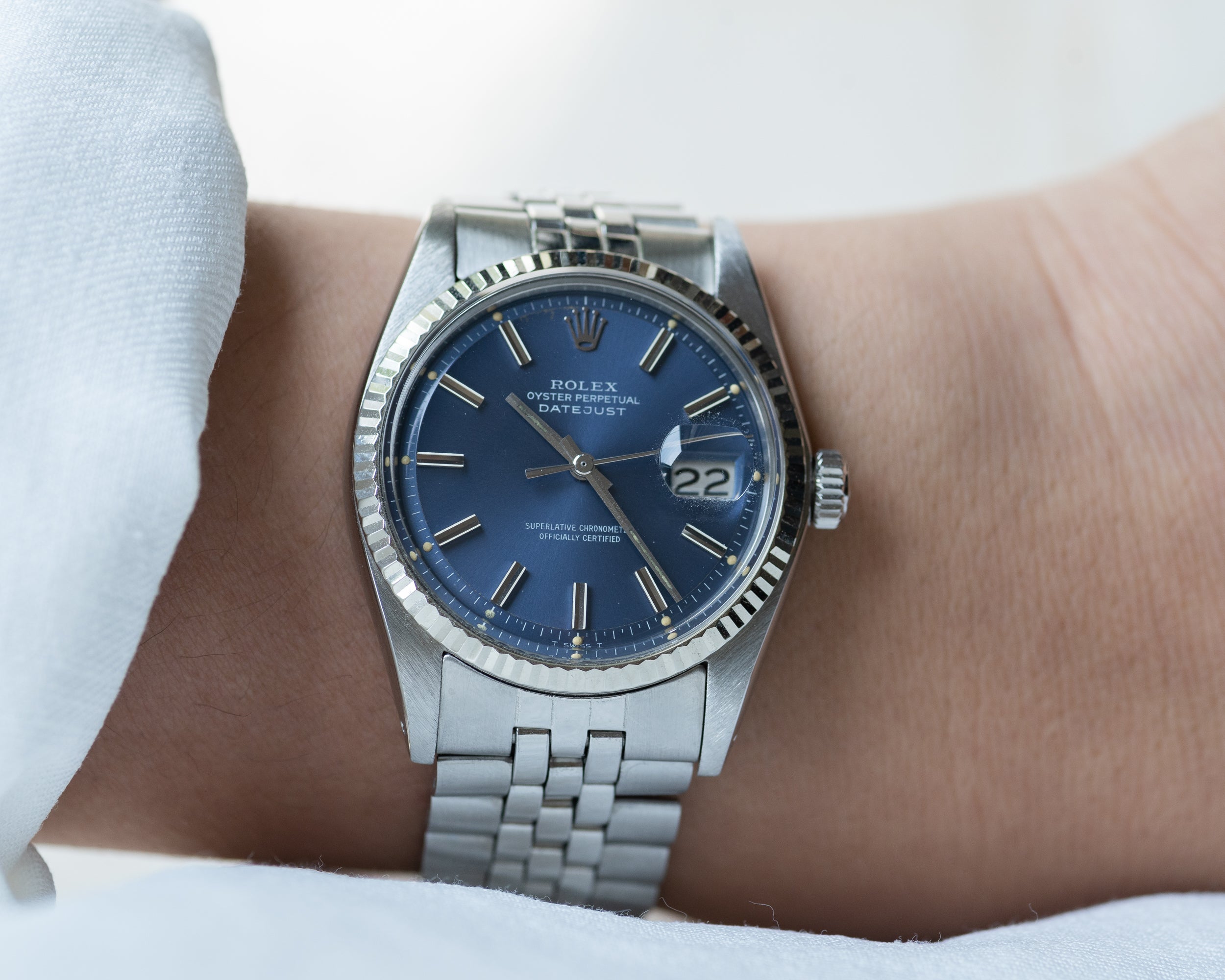 Rolex Datejust Blue Dial ref 1601 from 1973