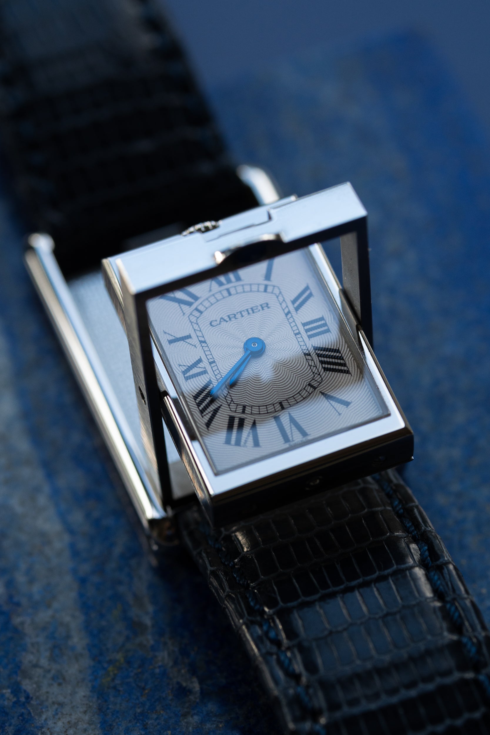 Cartier Tank Basculante 2390 Mecanique stainless steel