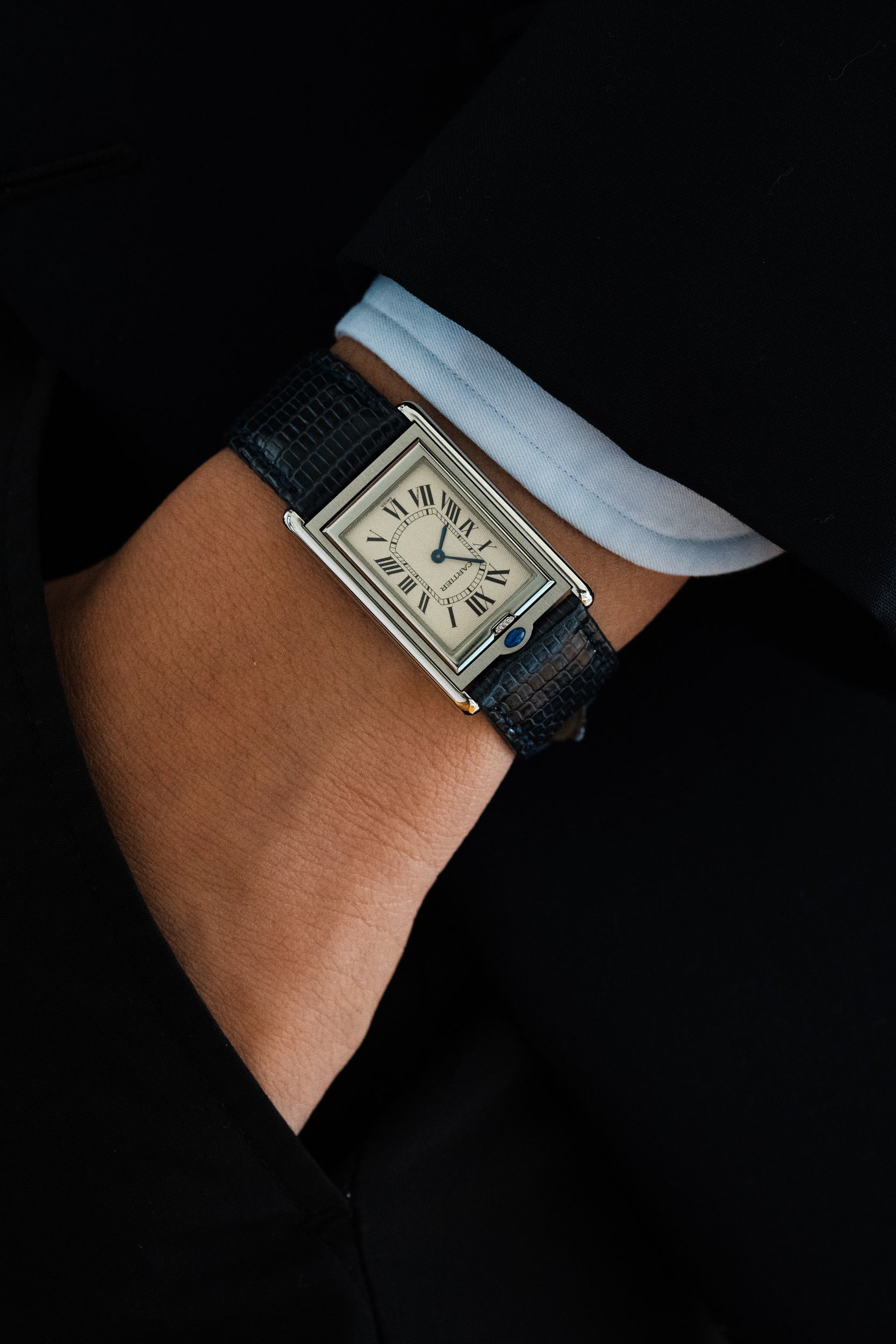 Cartier Tank Basculante 2390 Mecanique stainless steel
