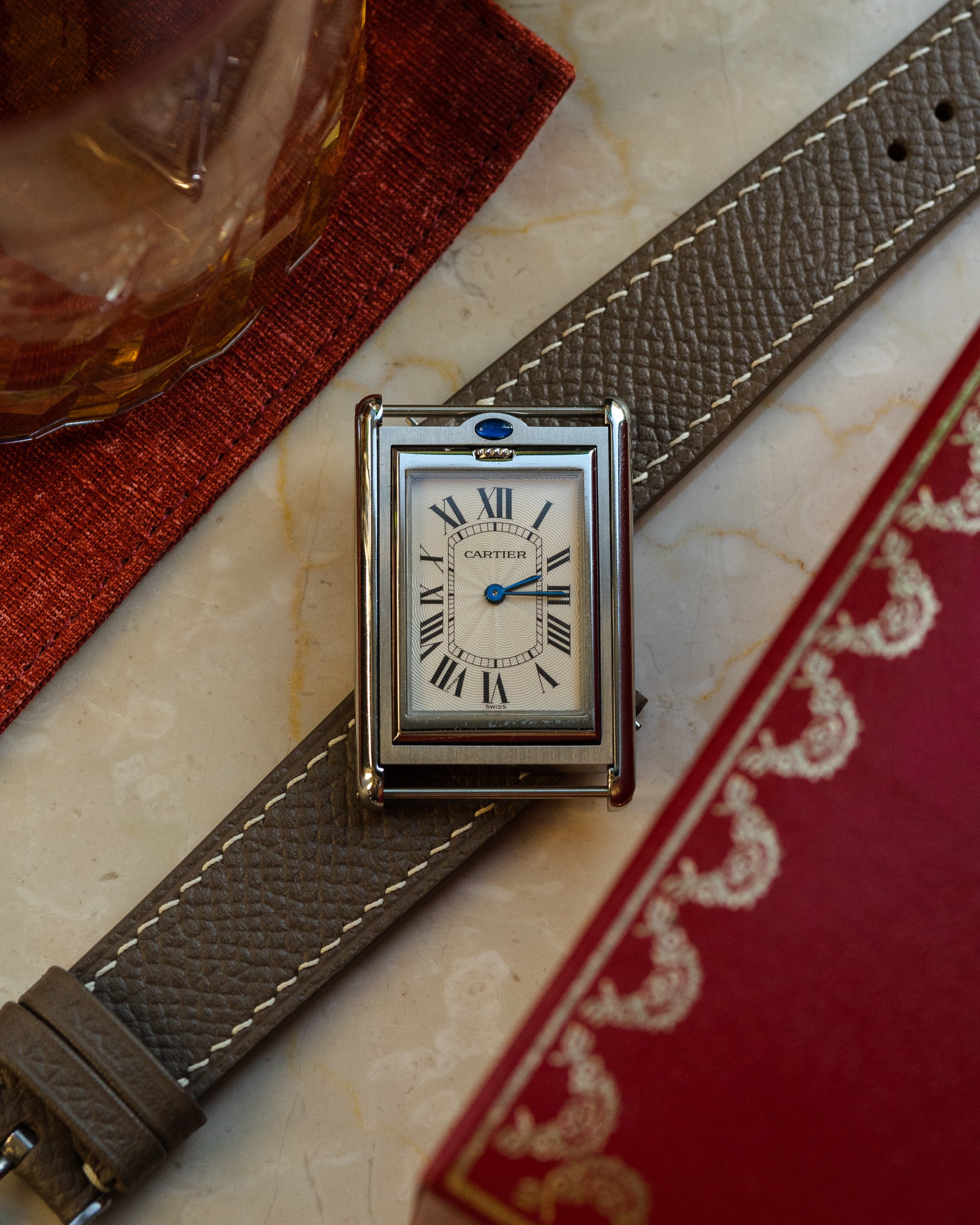 Cartier Tank Basculante 2390 Mecanique stainless steel