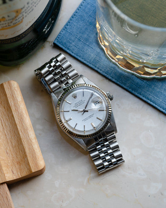 Rolex Datejust Silver Linen dial ref 1601 from 1970's