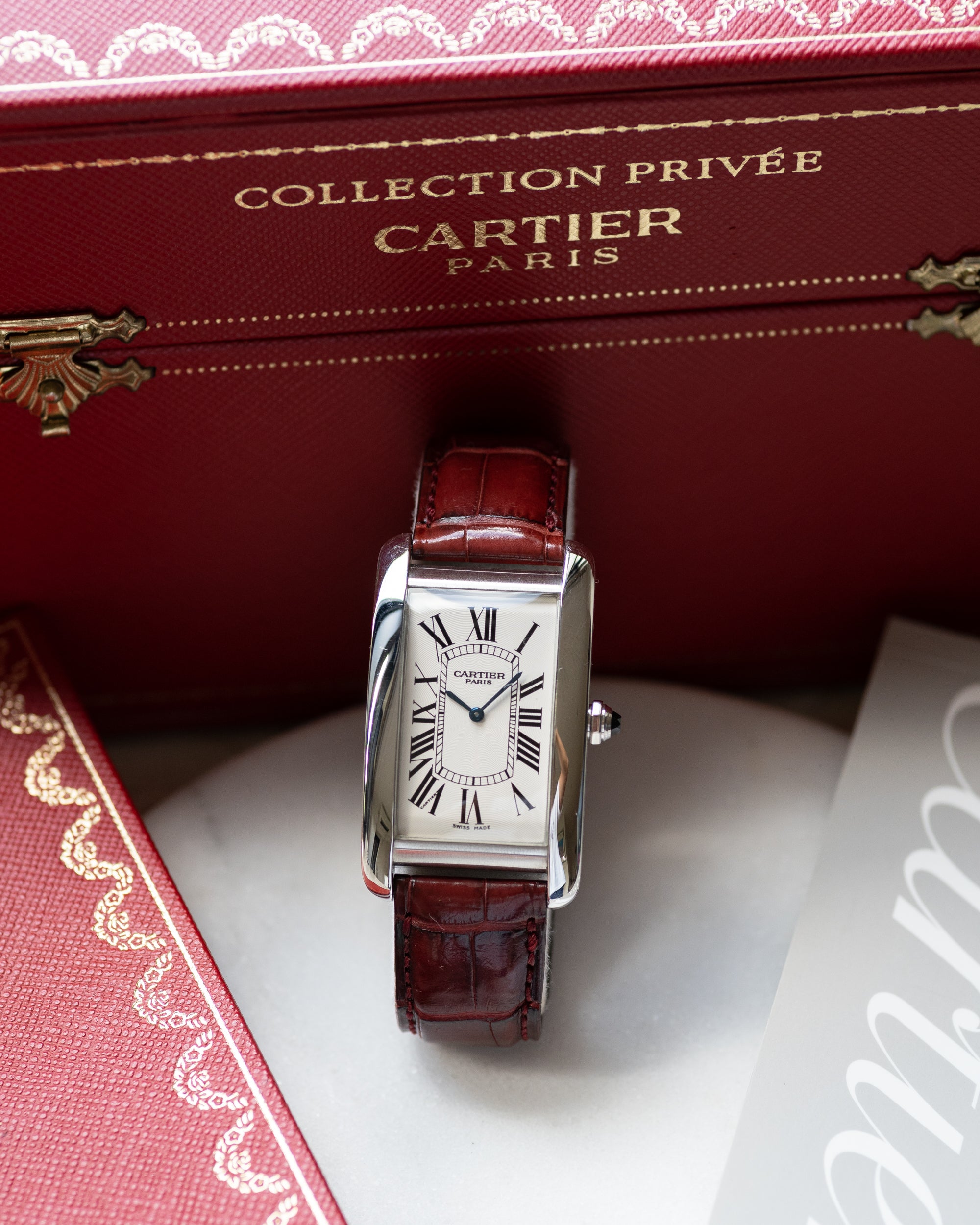 Cartier Tank Am ricaine in platinum CPCP ref 1734 Special Dial