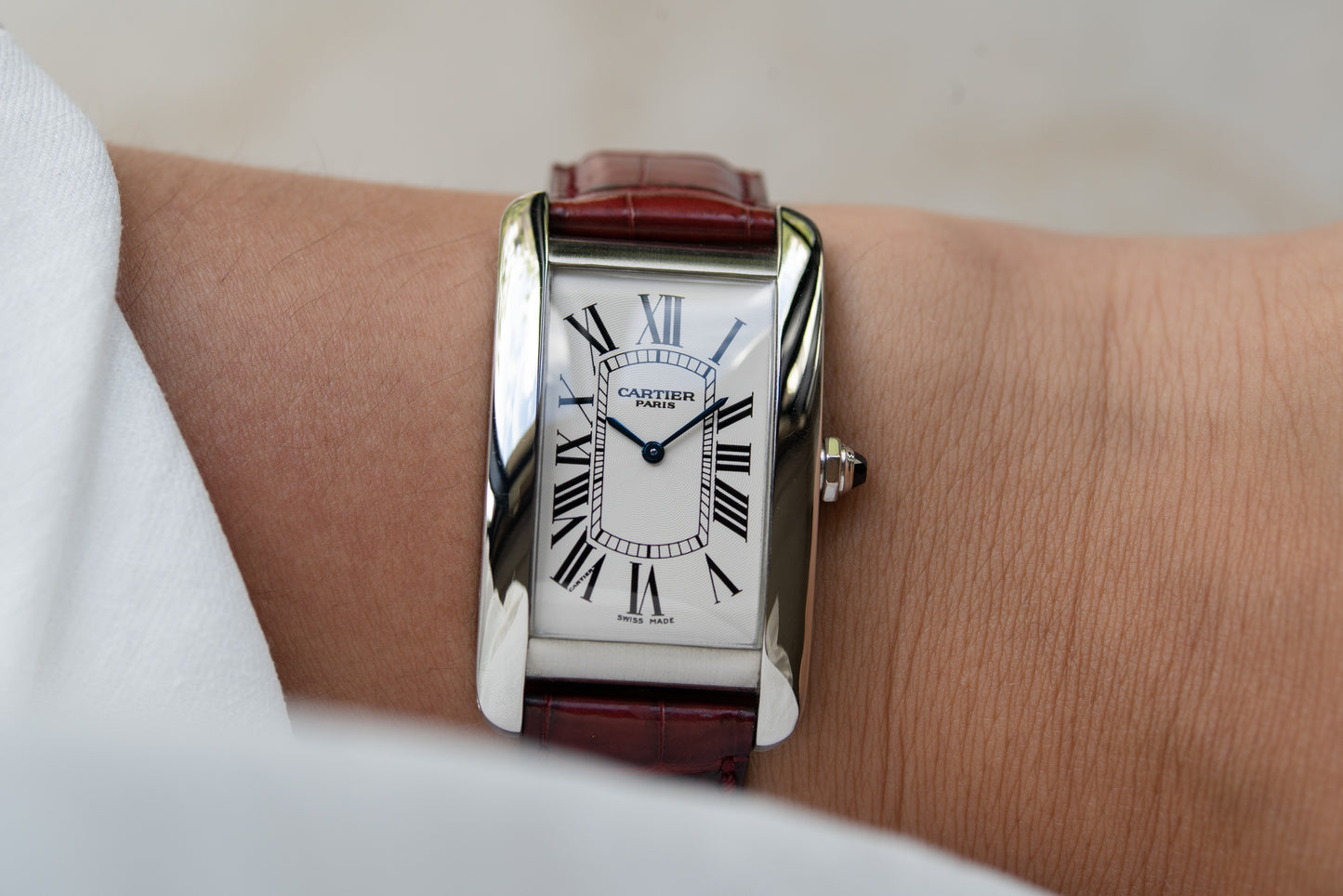 Cartier Tank Américaine in platinum CPCP ref 1734