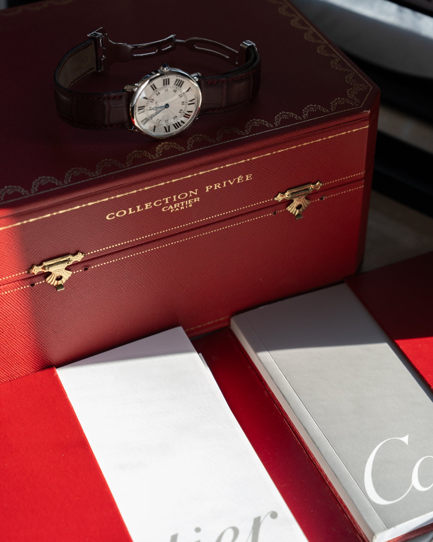 Cartier Ronde Louis Platinum CPCP "Collection Prive Cartier Paris", box & papers