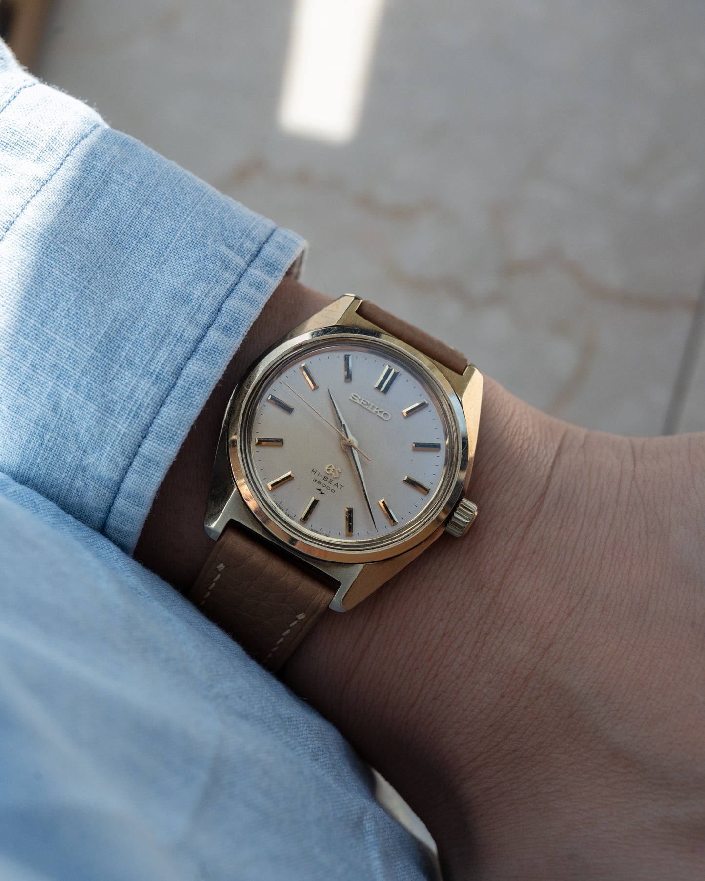 Grand Seiko 4520-8000 cap gold, hibeat manual wind from December 1970