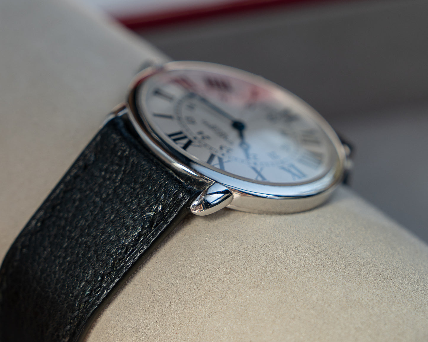 Cartier Ronde Louis Platinum ref 1897, CPCP "Collection Prive Cartier Paris", box & papers