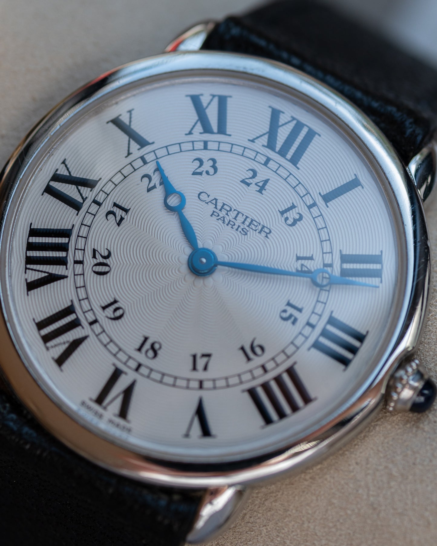 Cartier Ronde Louis Platinum ref 1897, CPCP "Collection Prive Cartier Paris", box & papers