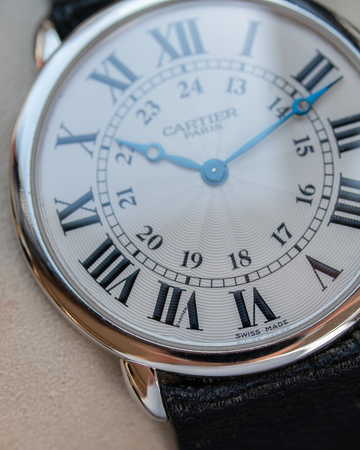 Cartier Ronde Louis Platinum ref 1897, CPCP "Collection Prive Cartier Paris", box & papers