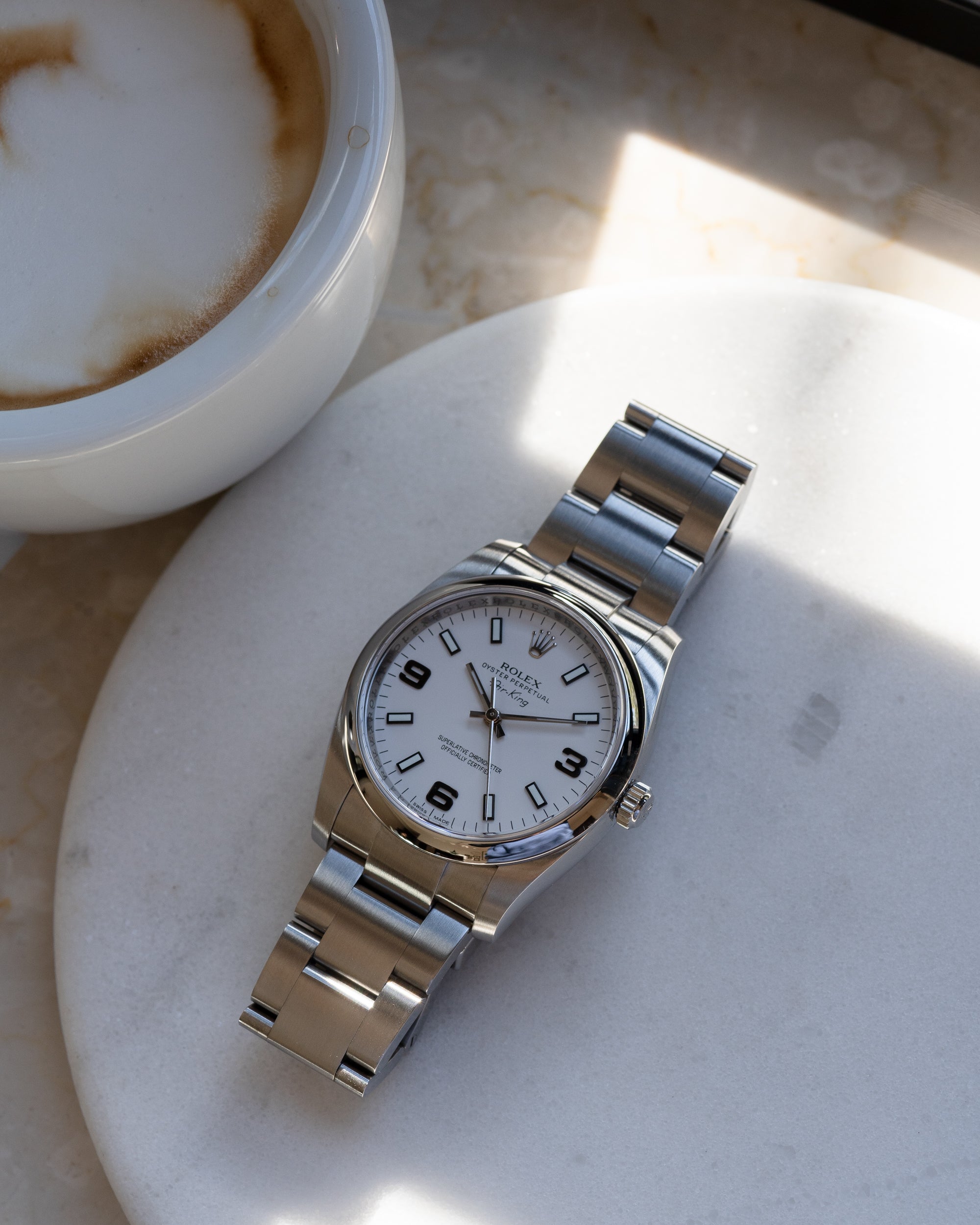 Rolex Air King White Dial 114200 from 2012
