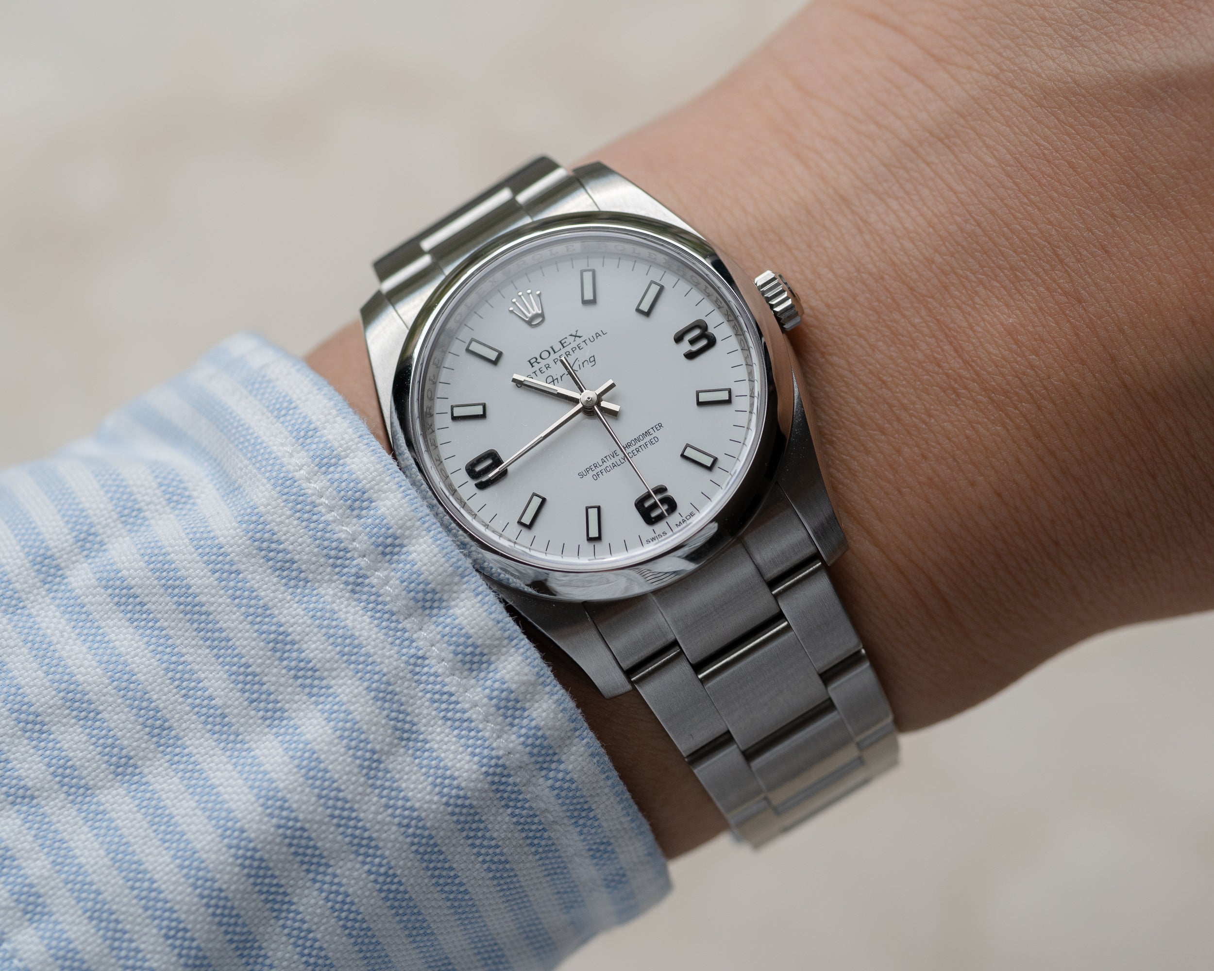 Rolex Air King White Dial 114200 from 2012