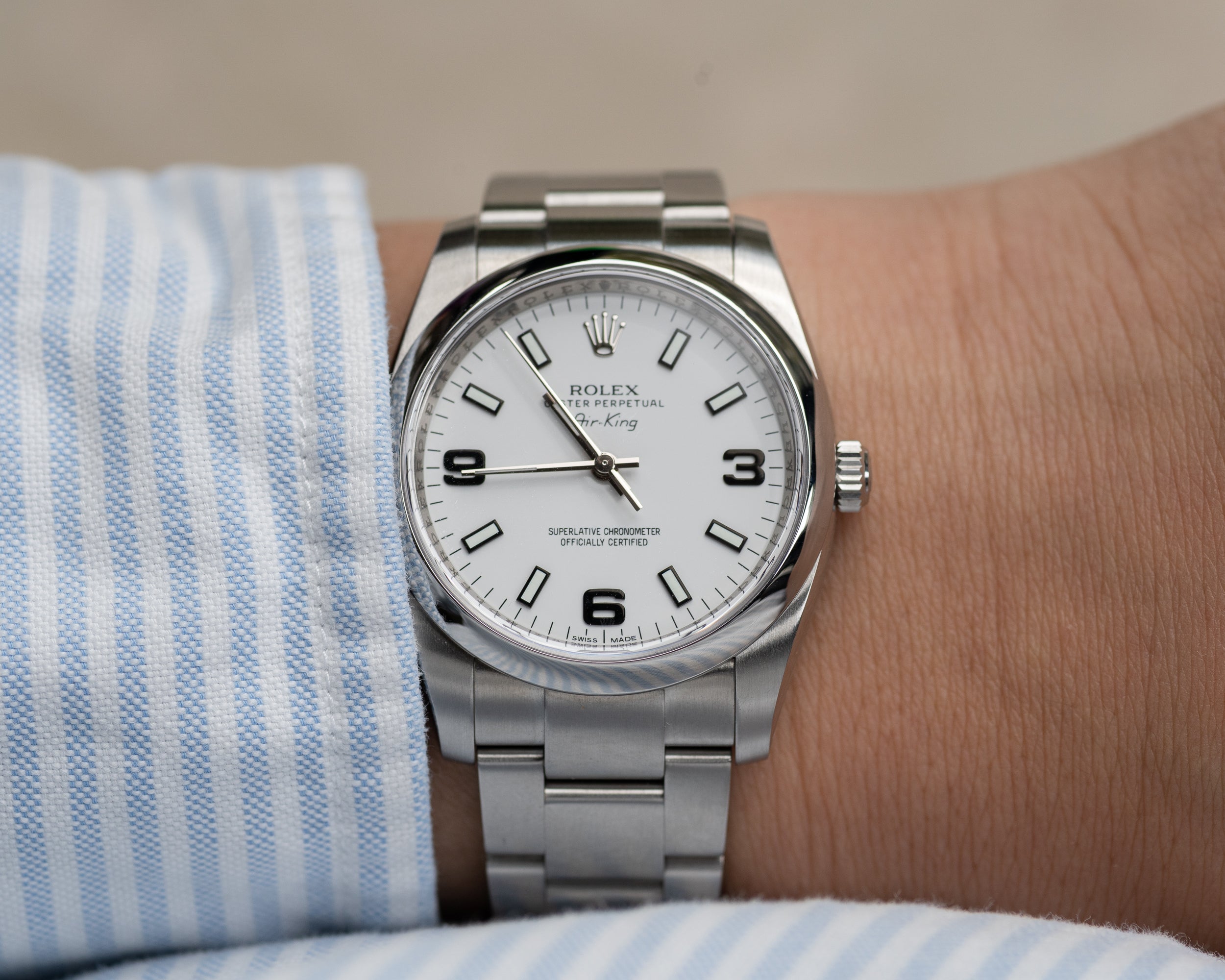 Rolex Air King White Dial 114200 from 2012 – Special Dial