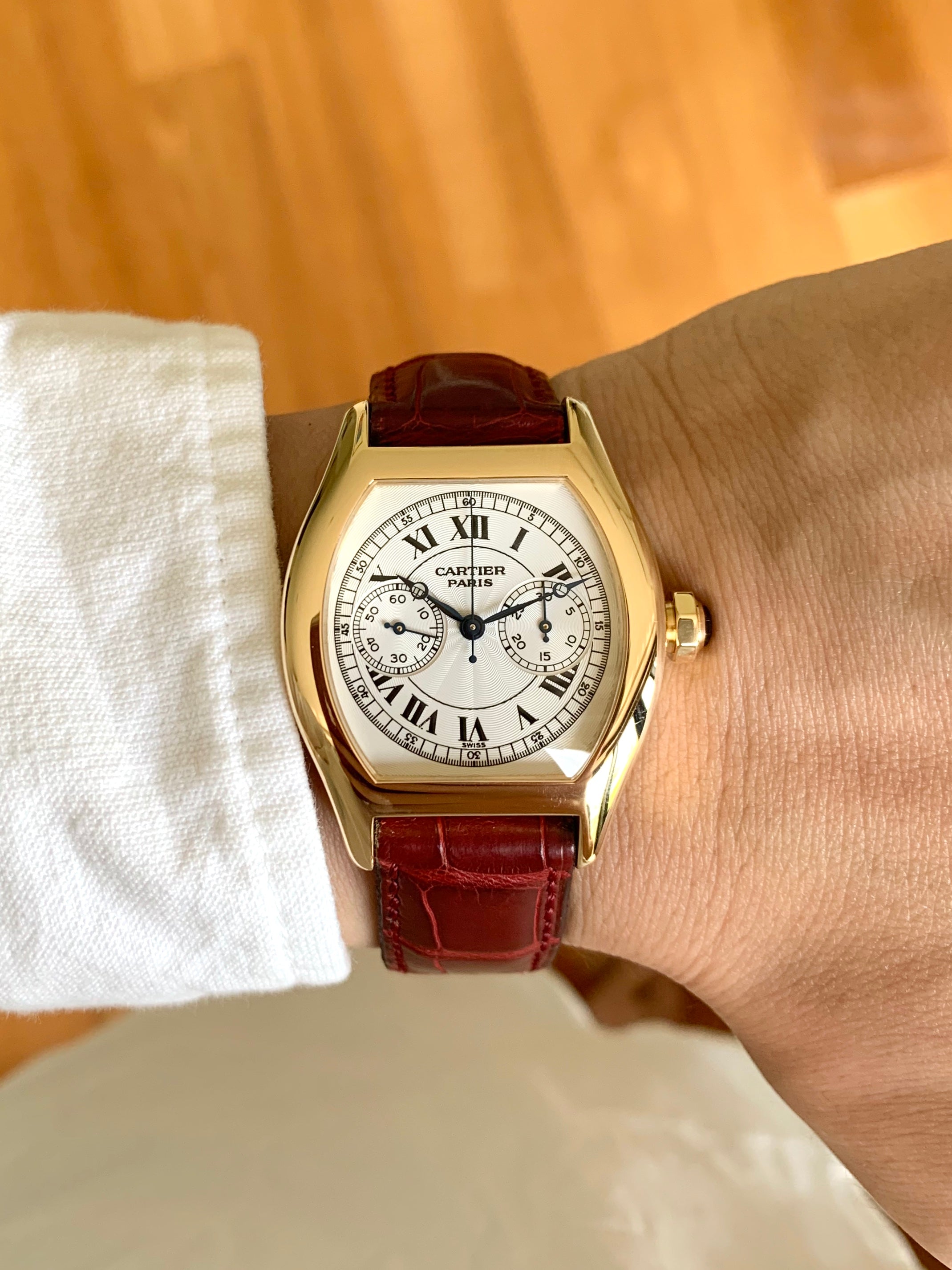 Cartier Tortue Monopoussoir YG 2004 CPCP Full set