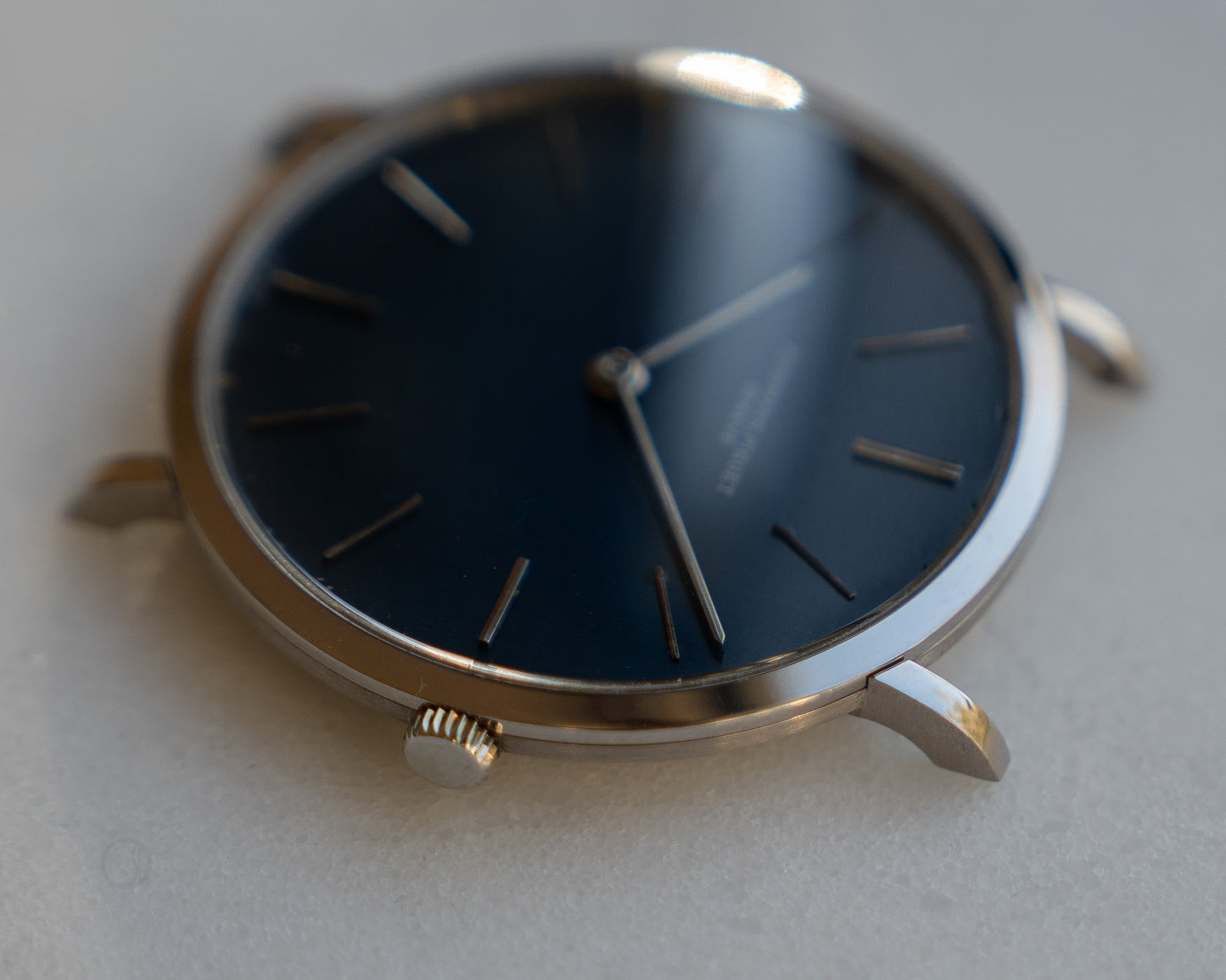 Audemars Piguet White Gold Ultra thin dress watch, Blue dial, Caliber 2001
