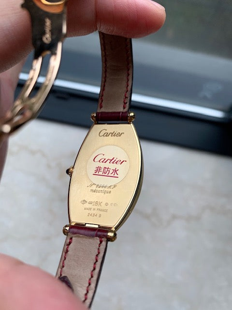 Cartier Tonneau CPCP 2000 yellow gold full set Special Dial