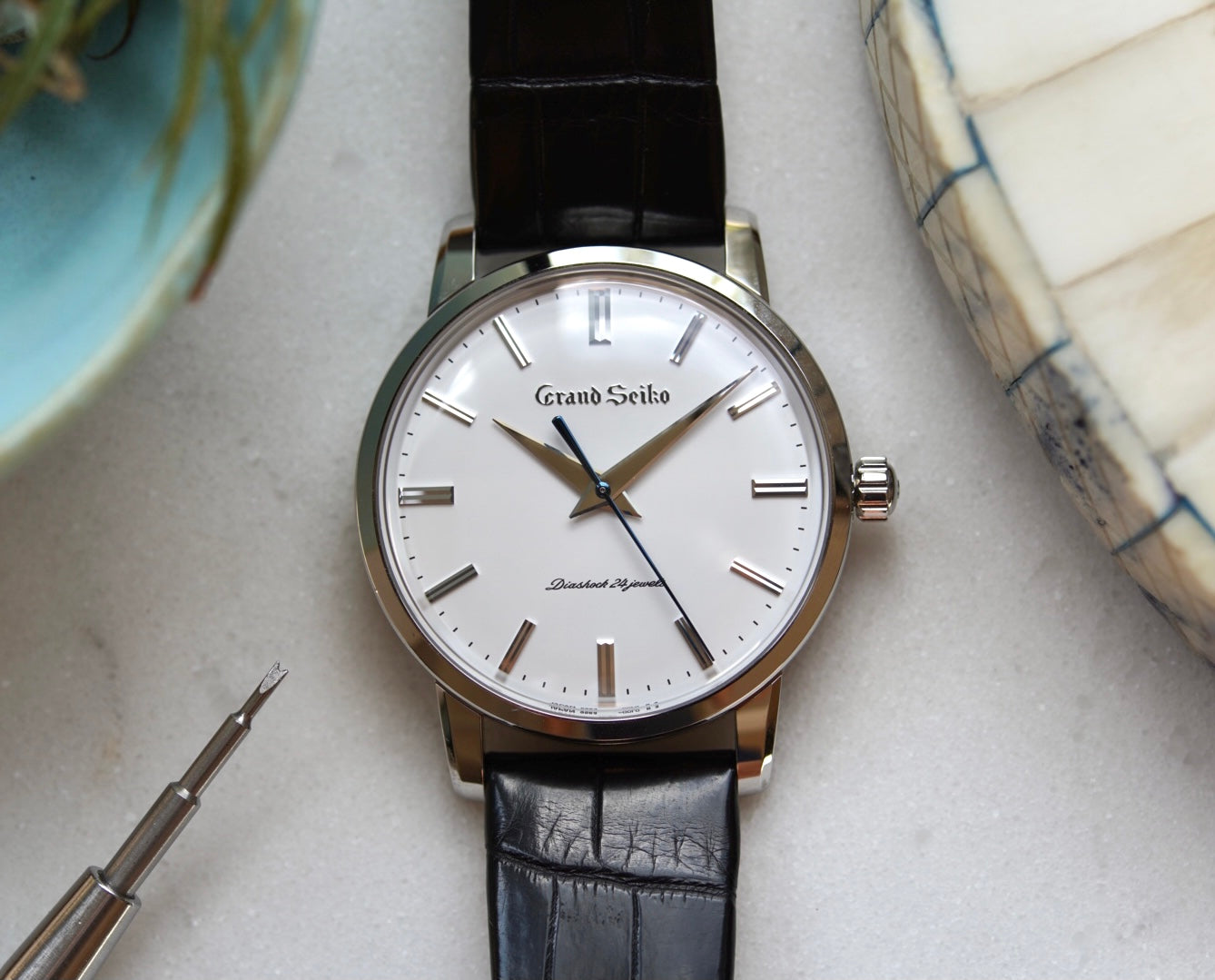 Grand Seiko SBGW 253 full set purchased at Ginza Wako Special