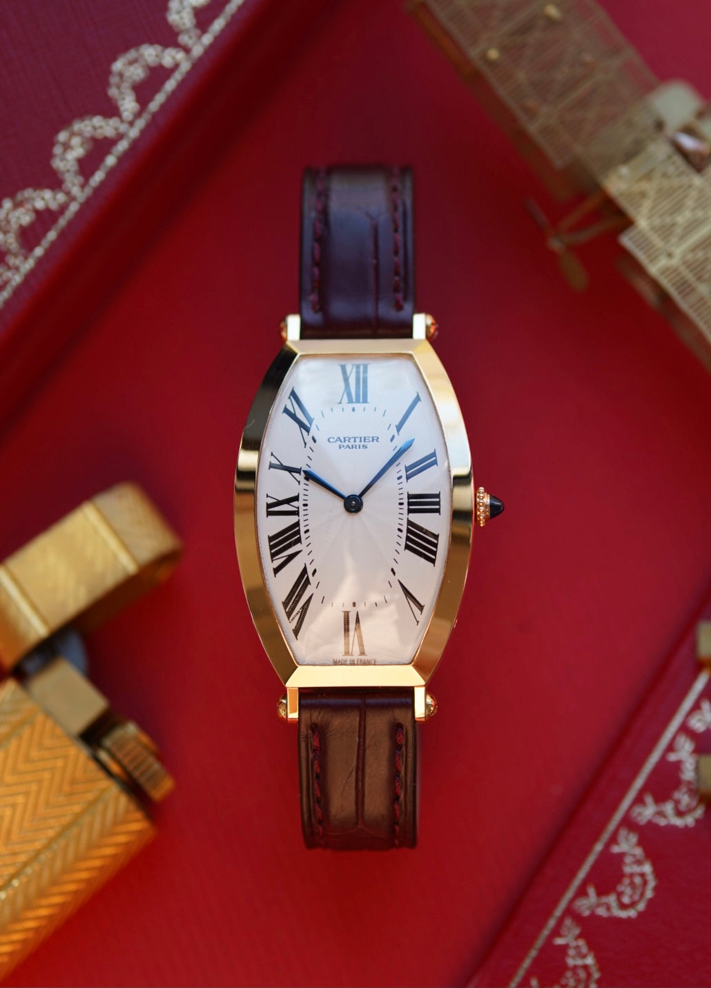 Cartier Tonneau in PG CPCP full set – Special Dial