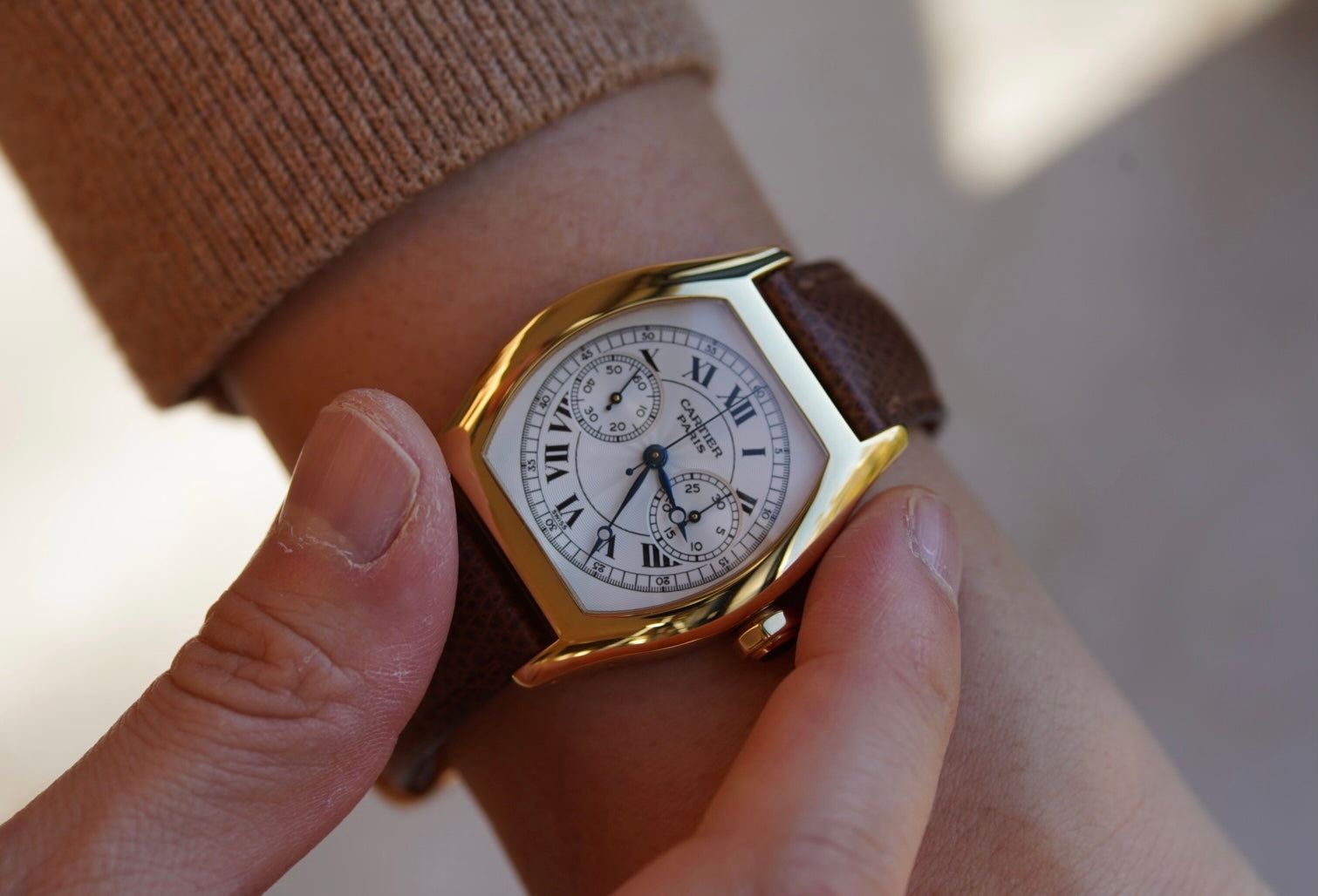 Cartier Tortue Monopoussoir YG CPCP Early 2000's