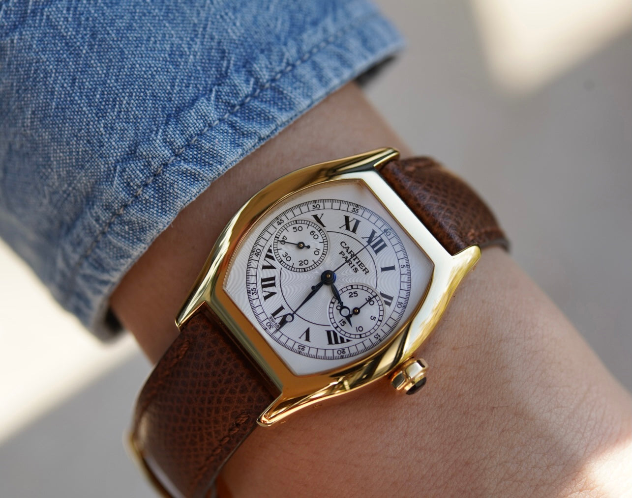 Cartier Tortue Monopoussoir YG CPCP Early 2000's