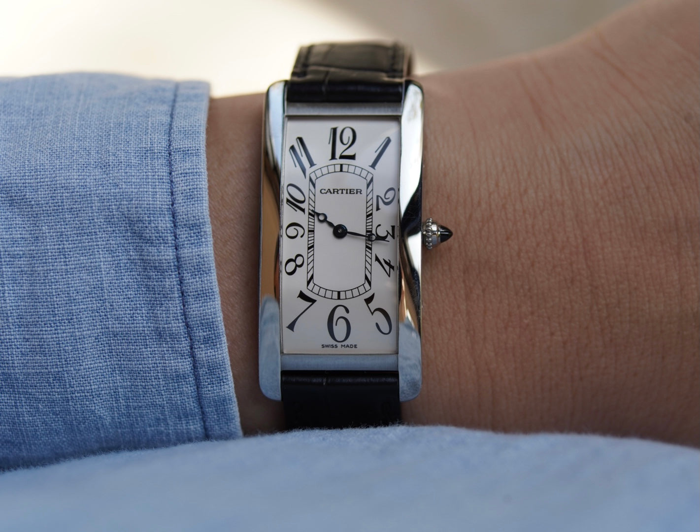 Cartier tank cintree platinum best sale