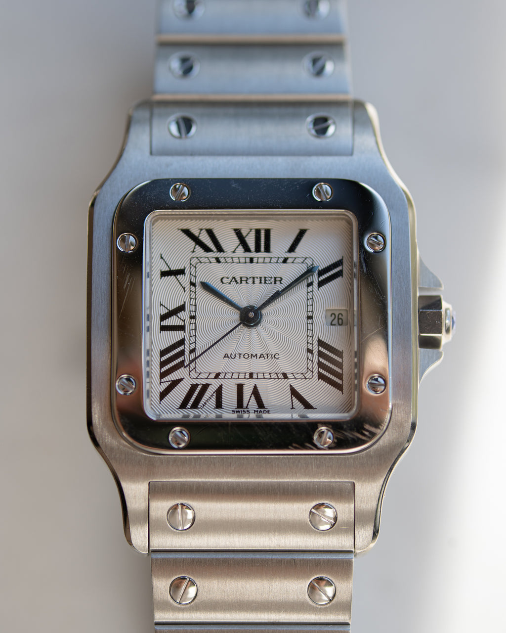 Cartier Santos Galbee LM ref 2319 in steel, box and papers