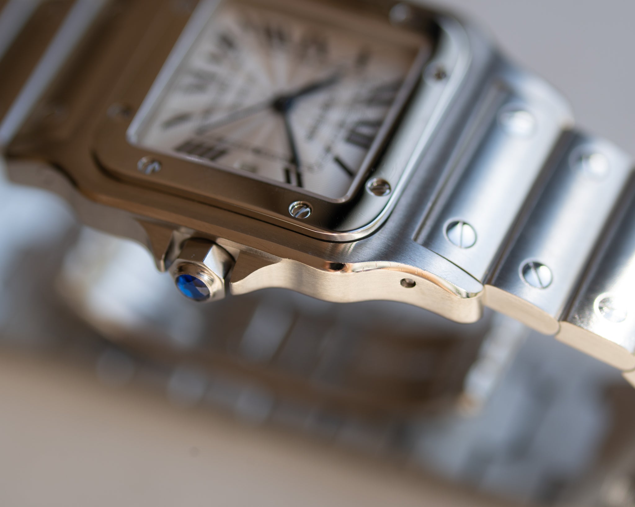 Cartier Santos Galbee LM ref 2319 in steel, box and papers