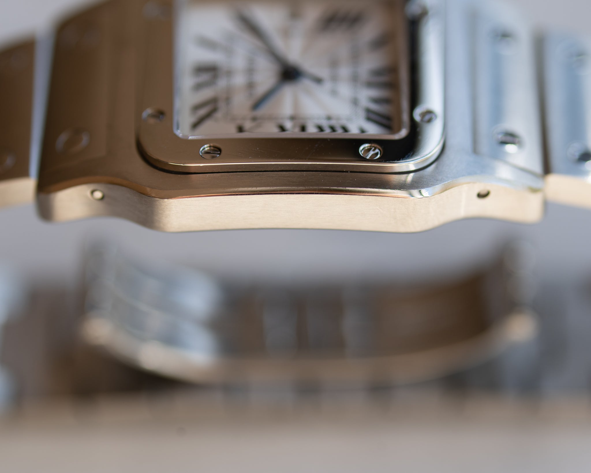 Cartier Santos Galbee LM ref 2319 in steel, box and papers