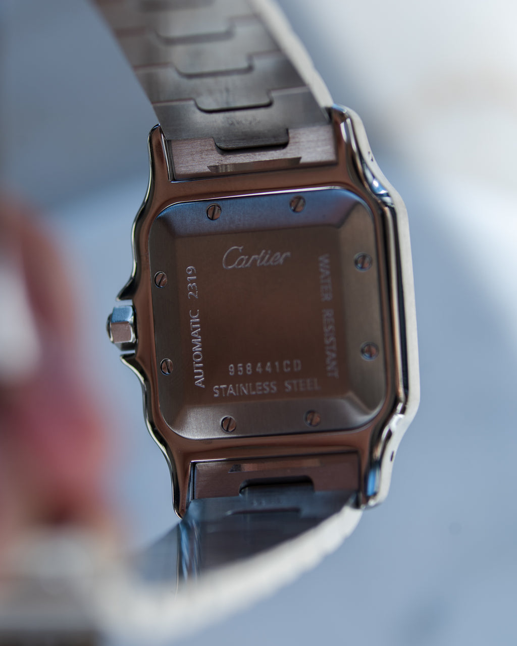 Cartier Santos Galbee LM ref 2319 in steel, box and papers