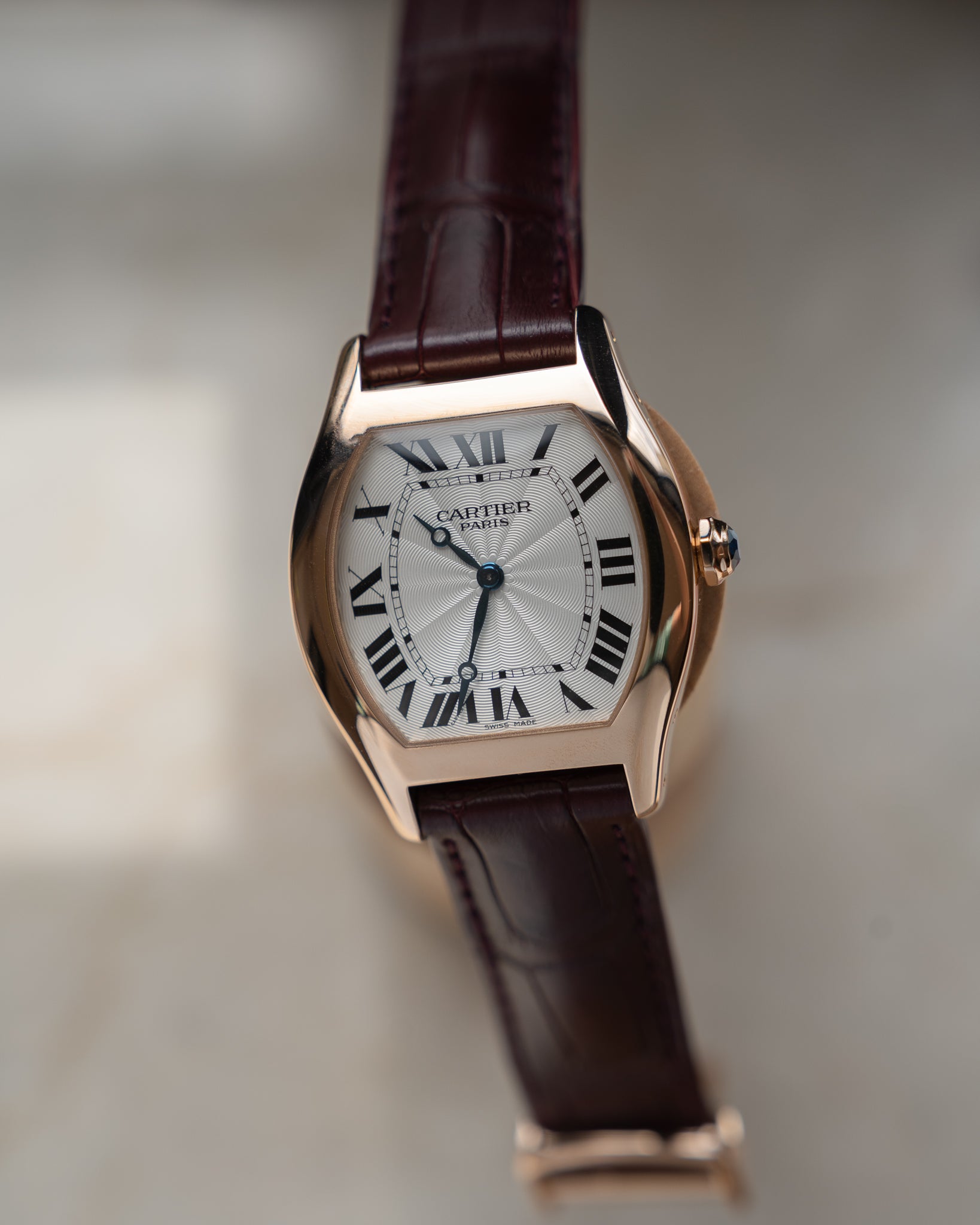 Cartier Tortue LM 2498E Rose Gold CPCP "Collection Prive" box & papers