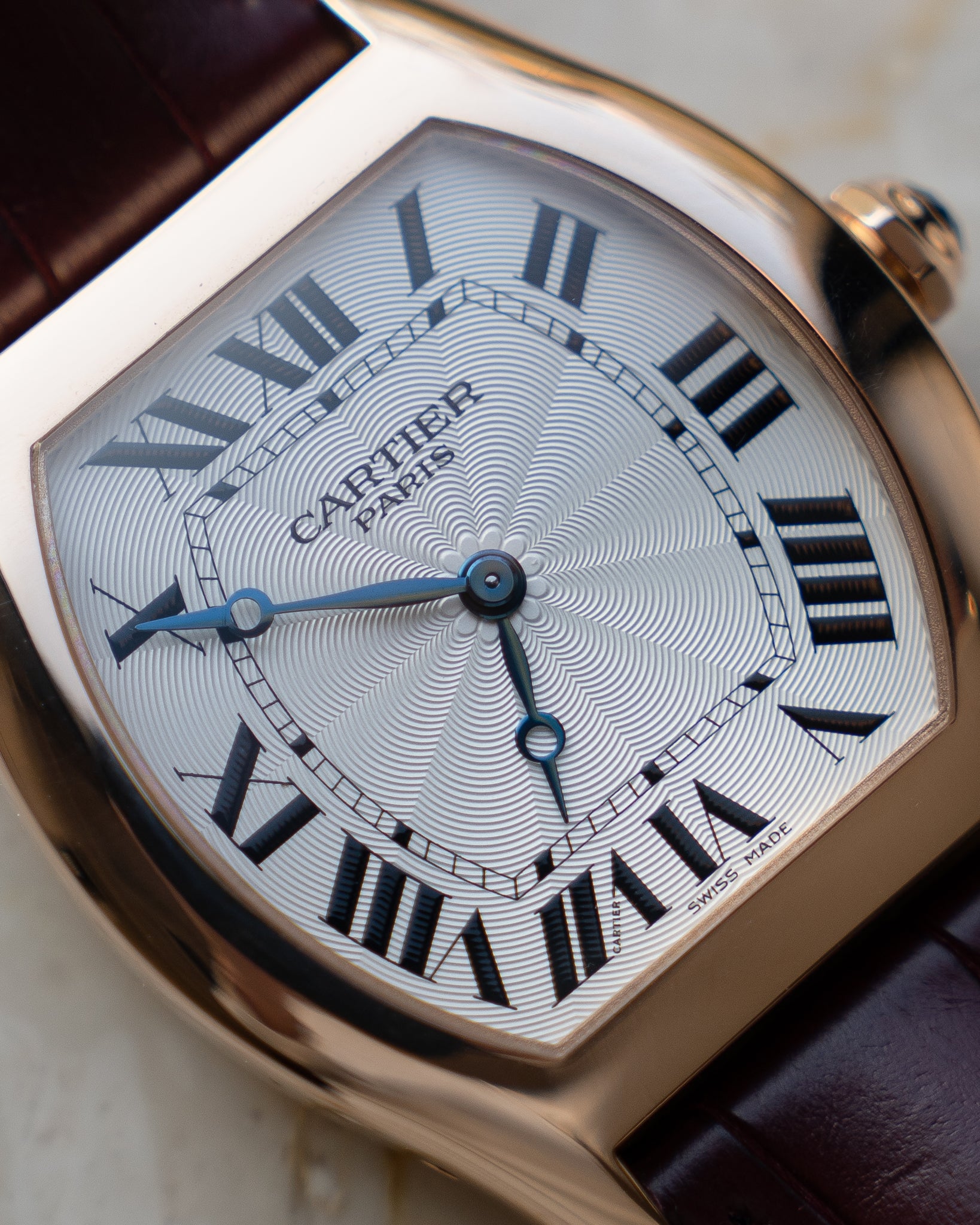 Cartier Tortue LM 2498E Rose Gold CPCP "Collection Prive" box & papers