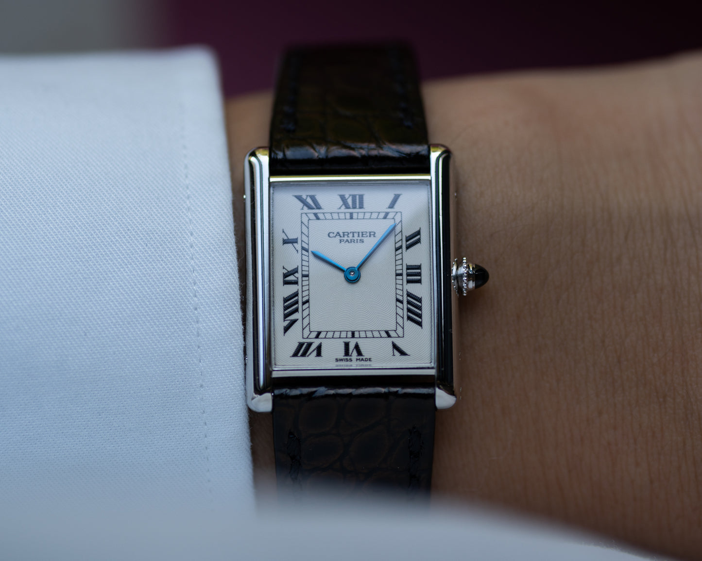 Cartier Tank Louis in platinum from the CPCP collection - full set